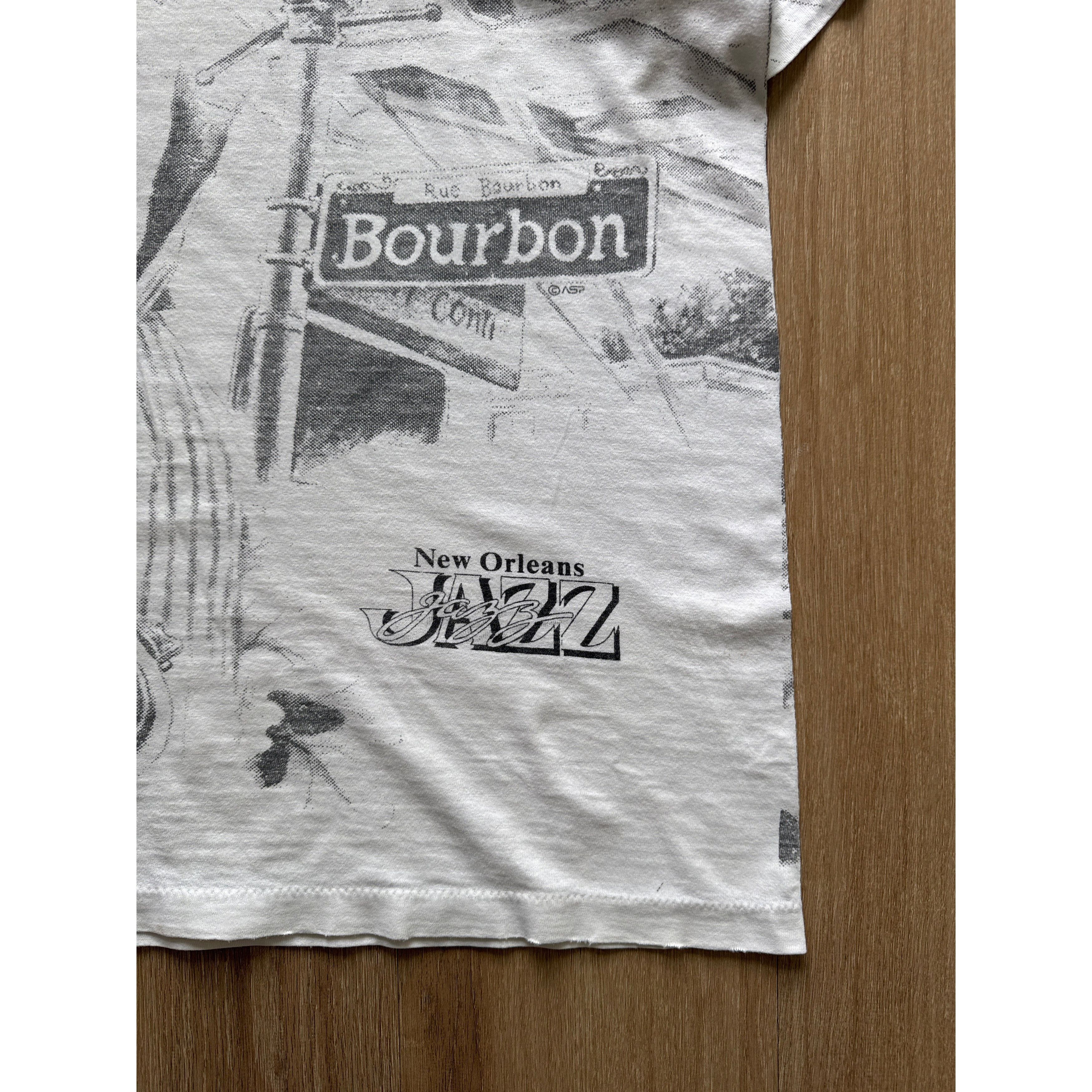 Vintage Vintage 90s Miles Davis New Orleans Jazz AOP Tee Size US XL / EU 56 / 4 - 2 Thumbnail