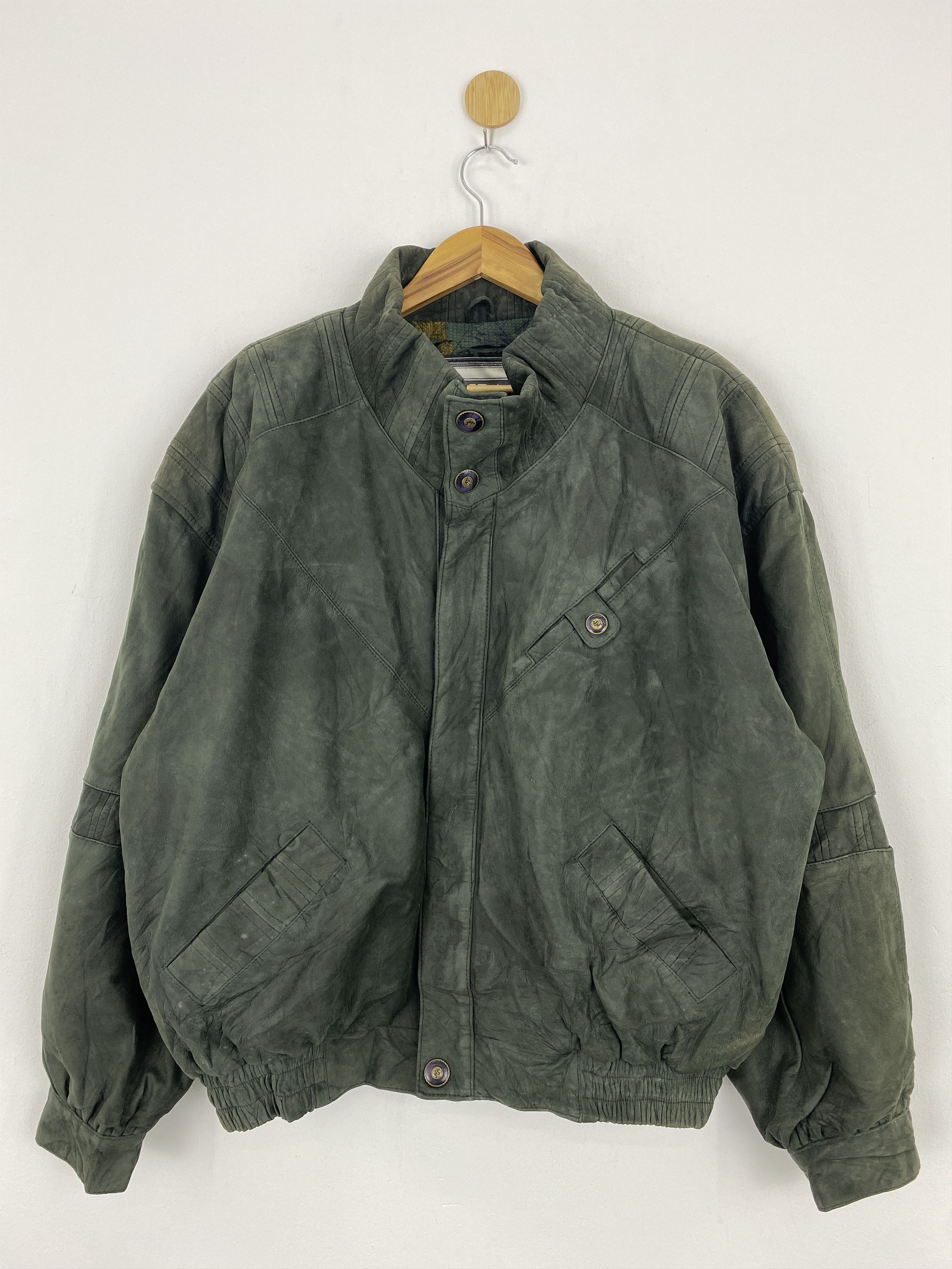 Vintage Vintage Italian Nuova Pelle Park Suede Leather Jacket J1863 Size US M / EU 48-50 / 2 - 1 Thumbnail