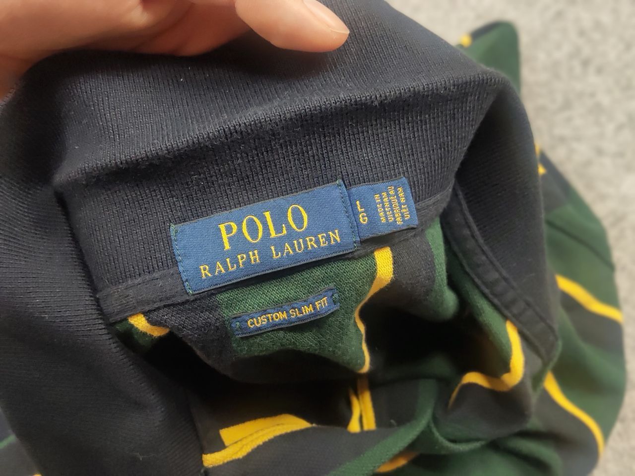 Polo Ralph Lauren Polo by Ralph Lauren custom fit stripe green Vintage T Shirt Size US L / EU 52-54 / 3 - 12 Thumbnail