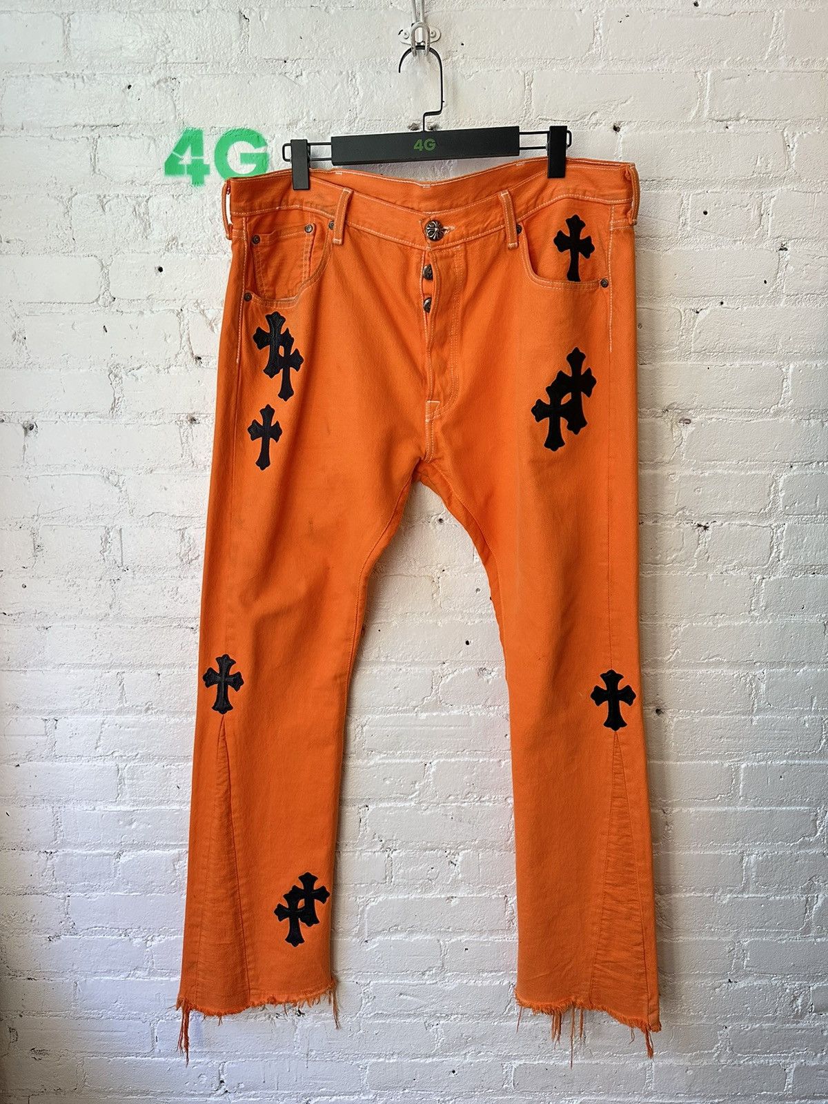 CHROME HEARTS ORANGE OBJECT DYED DENIM