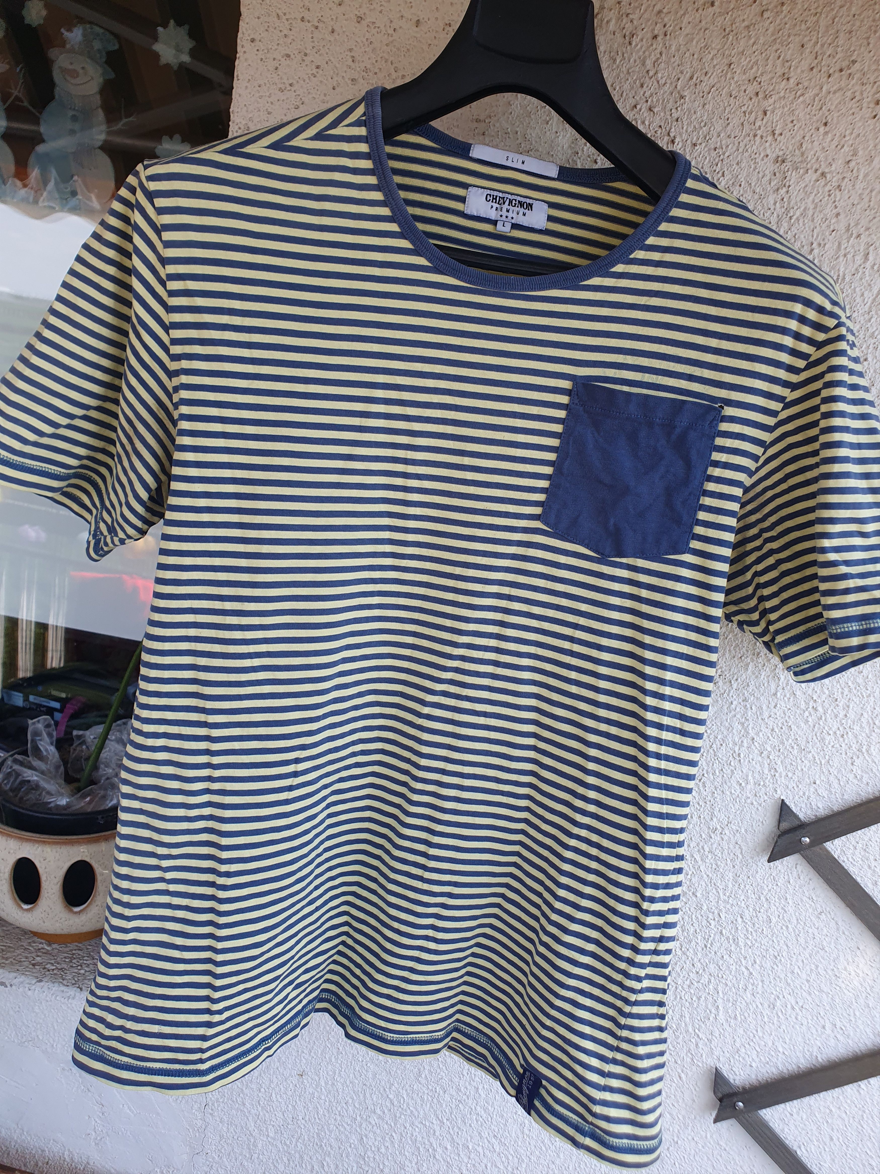 Chevignon Chevignon Striped Pocket Slim t-shirt sz L/M? Size US M / EU 48-50 / 2 - 2 Thumbnail