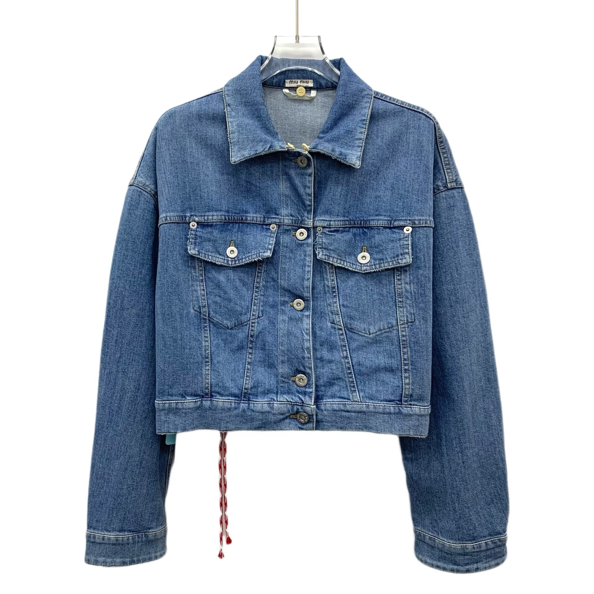 Miu Miu Miu Miu Cotton Blue Jacket M Women Size M / US 6-8 / IT 42-44 - 1 Thumbnail