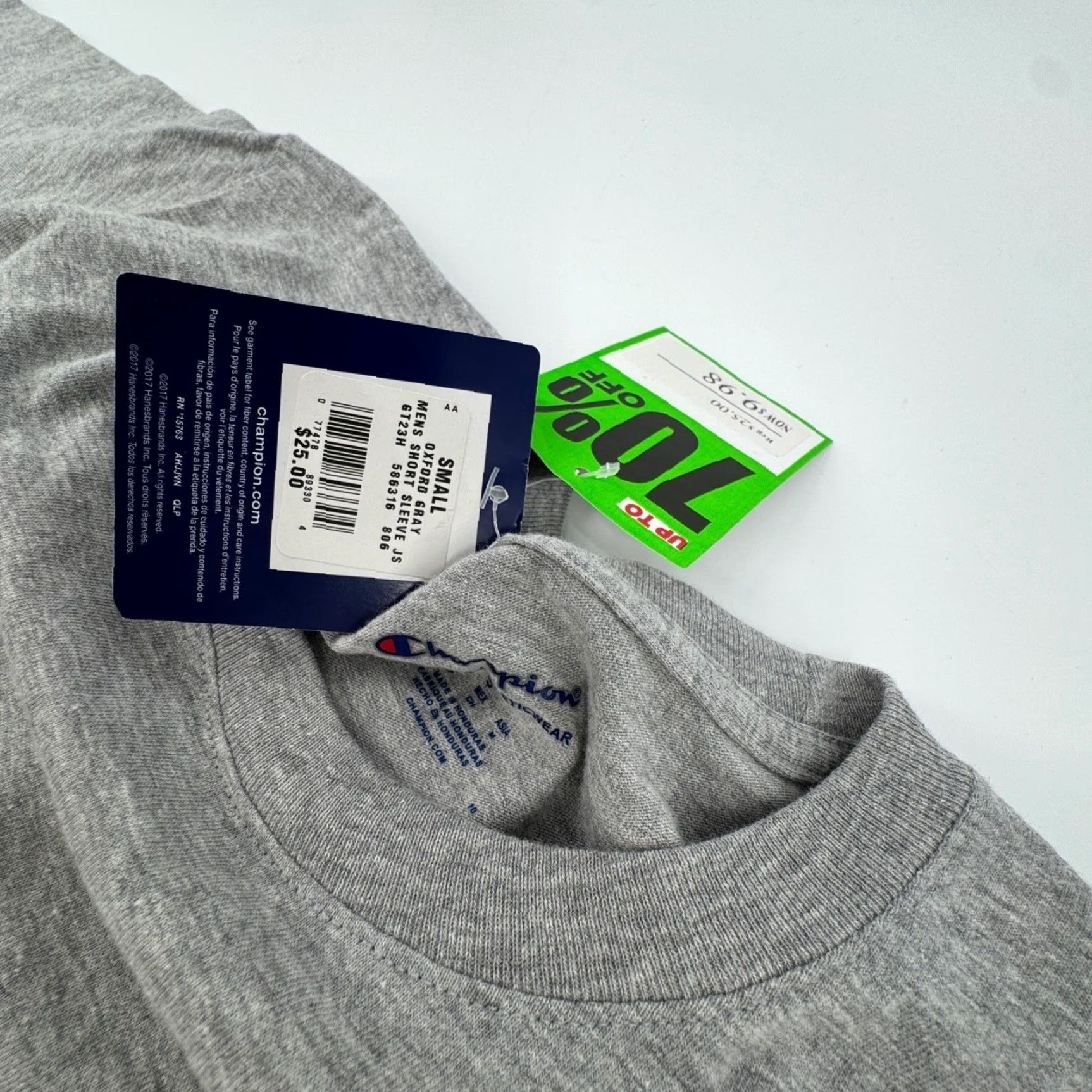 Champion NWT Champion Mens Gray Crew Neck Short Sleeve T Shirt Deadstock Small Size US S / EU 44-46 / 1 - 4 Thumbnail