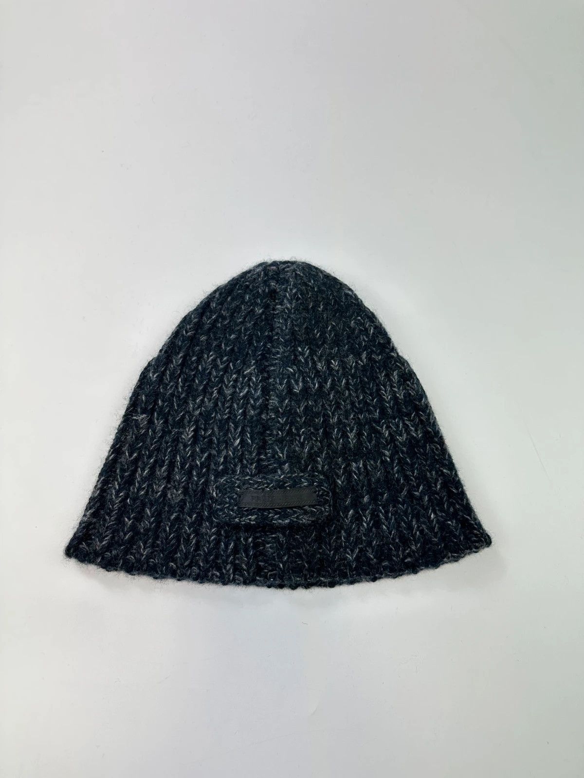 Prada Prada Milano Dark Grey Navy Wool Beanie Size ONE SIZE - 1 Thumbnail