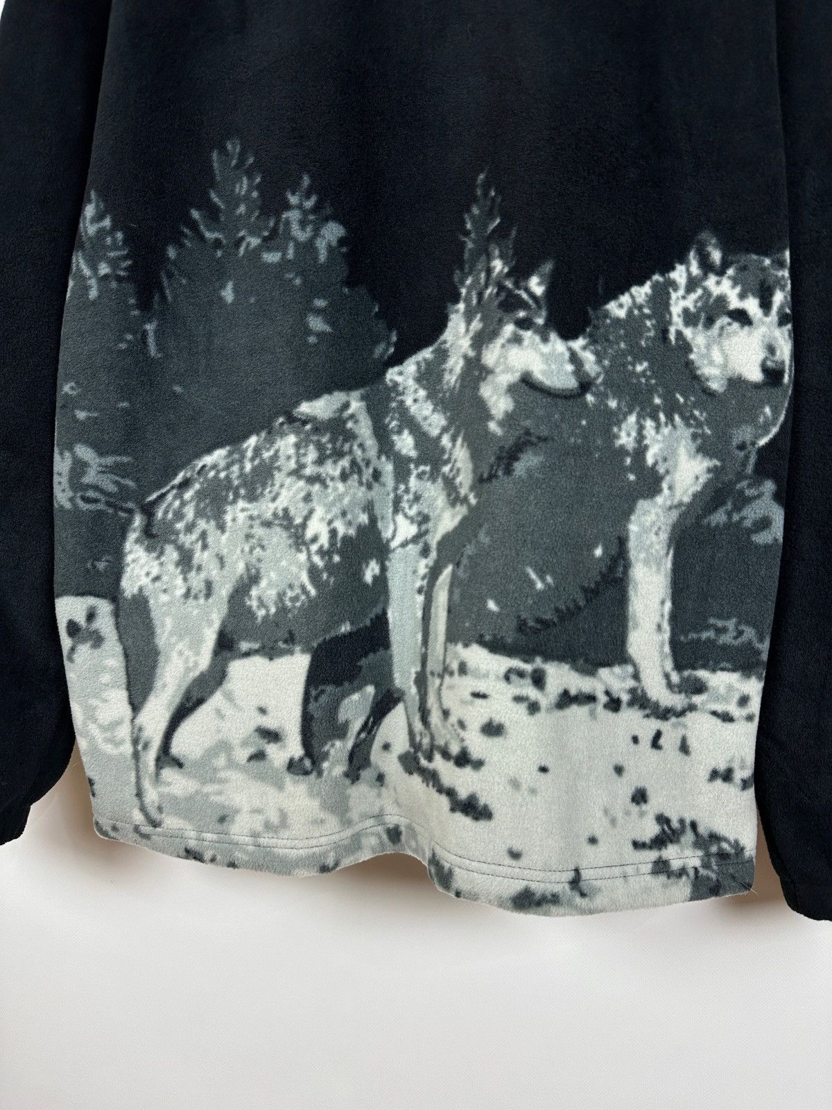 Native Vintage Wolfs Fluffy Fleece All Over Print Jacket Size US XL / EU 56 / 4 - 18 Thumbnail