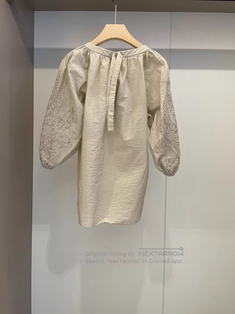 Brunello Cucinelli Brunello Cucinelli Khaki sequined cotton shirt Size S / US 4 / IT 40 - 2 Thumbnail