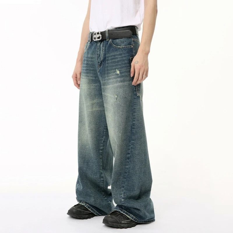Jean × Vintage Worn-out Big Pockets Denim Size US 32 / EU 48 - 3 Thumbnail