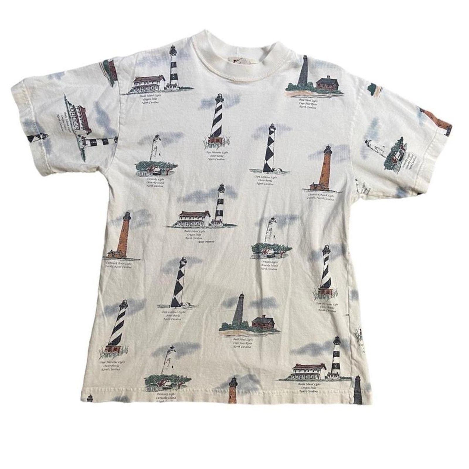Fruit Of The Loom 90s north carolina light house tee shirt art unlimited m Size US M / EU 48-50 / 2 - 1 Thumbnail