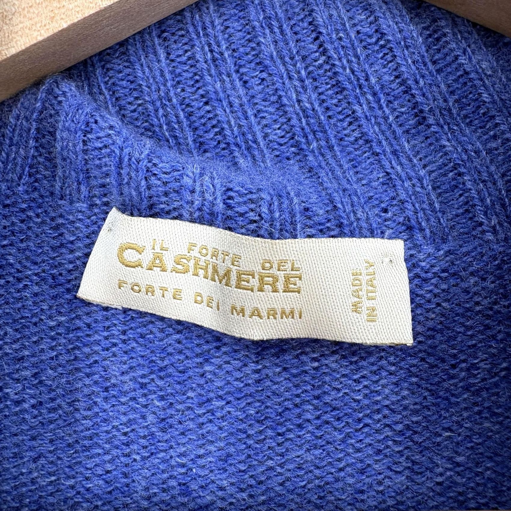 Vintage IL Forte Del Cashmere Sweater Womens Small Blue 100% Cashmere Turtleneck Knit Pullover Raglan Sleeve Size S / US 4 / IT 40 - 4 Thumbnail