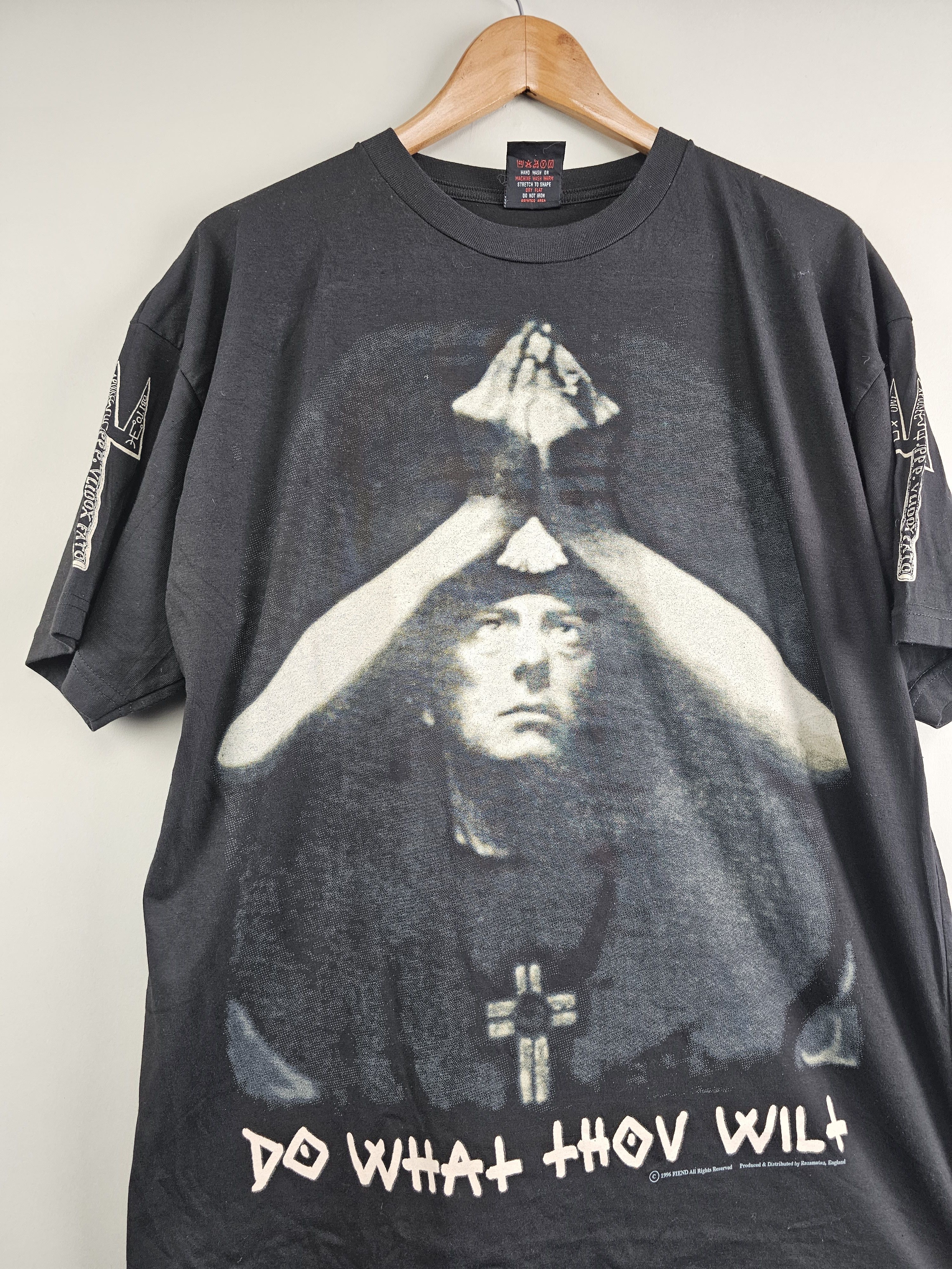 Band Tees 1996 Cradle of Filth Aleister Crowley Thelema 90s Size US XL / EU 56 / 4 - 2 Thumbnail