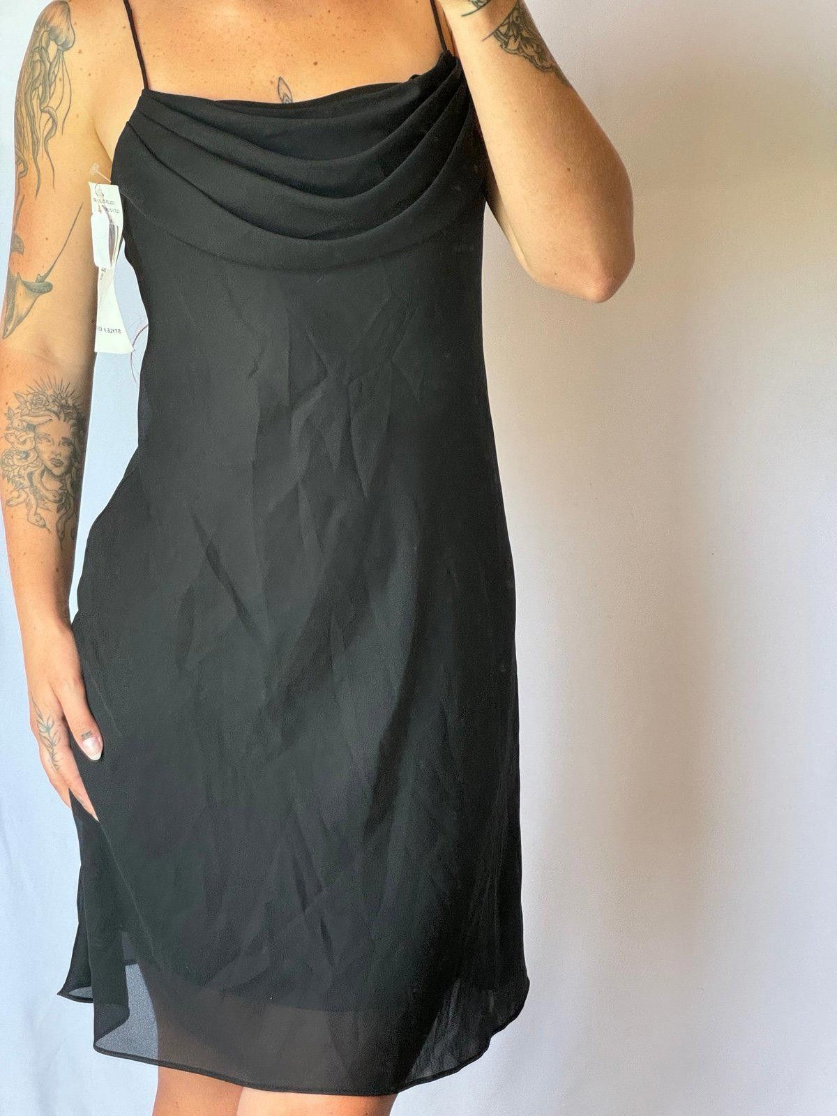 Designer Black Midi Dress Size M / US 6-8 / IT 42-44 - 4 Thumbnail