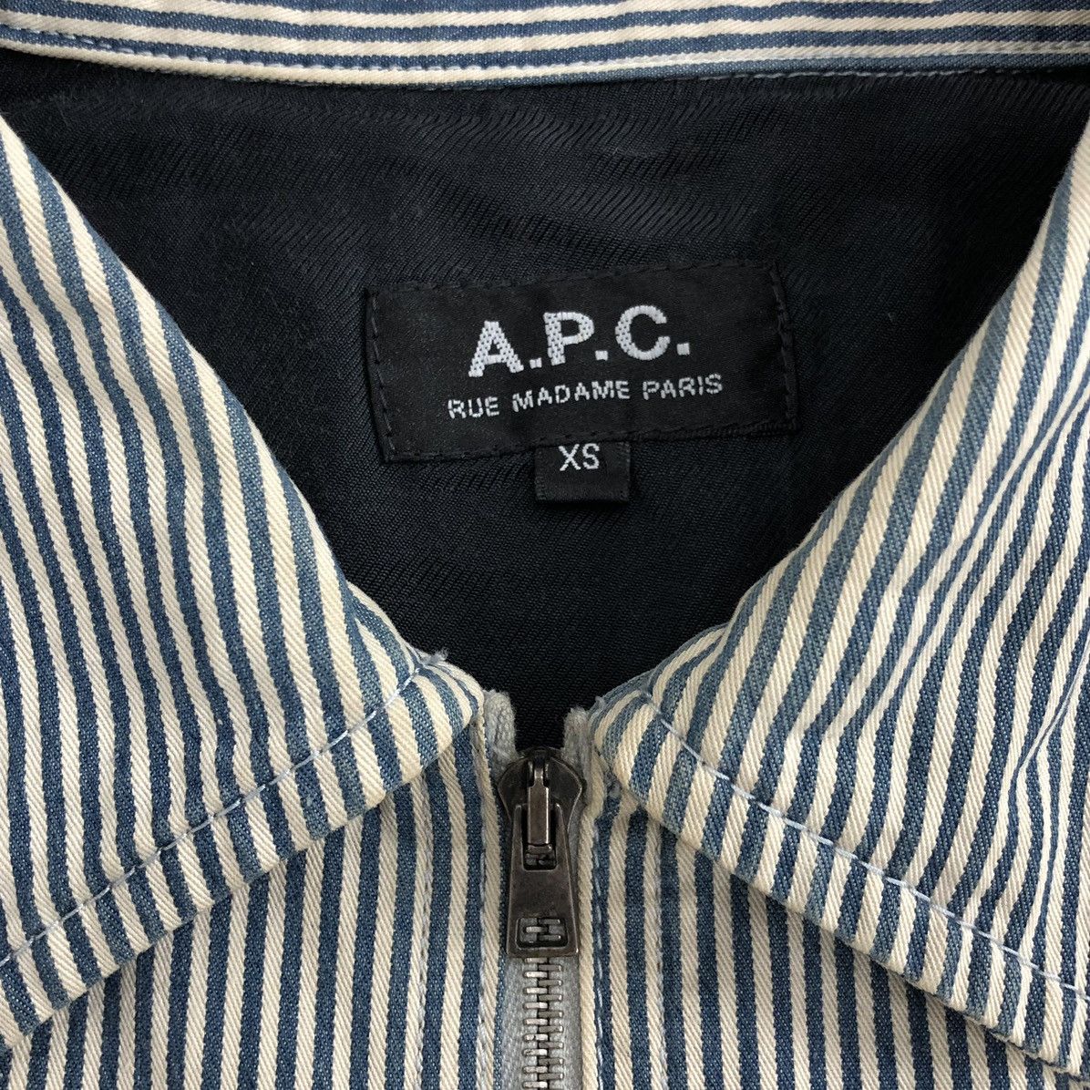 A.P.C. Vintage A.P.C Hickory Chore Jacket Denim Size US S / EU 44-46 / 1 - 7 Thumbnail
