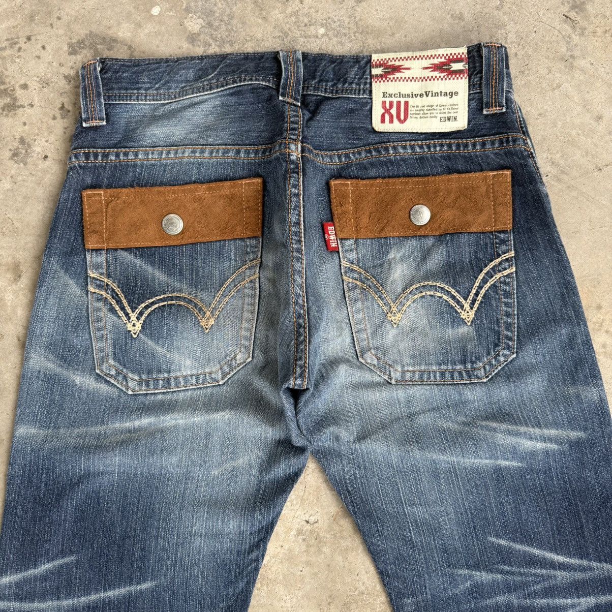 Edwin W34x33.5 Vintage Edwin Bush Pants Faded Ripped Denim Jean Size US 34 / EU 50 - 9 Thumbnail