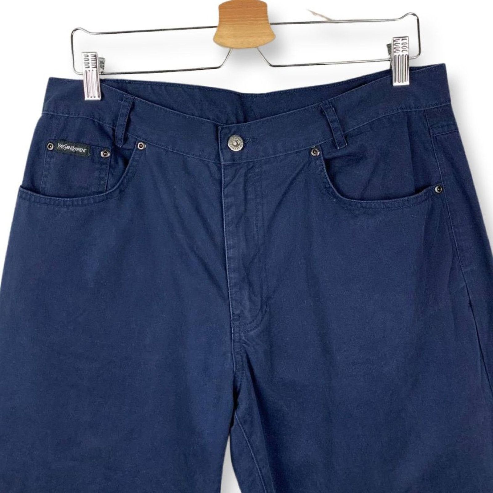 Yves Saint Laurent Yves Saint Laurent YSL Logo Navy Pants Size US 34 / EU 50 - 4 Thumbnail