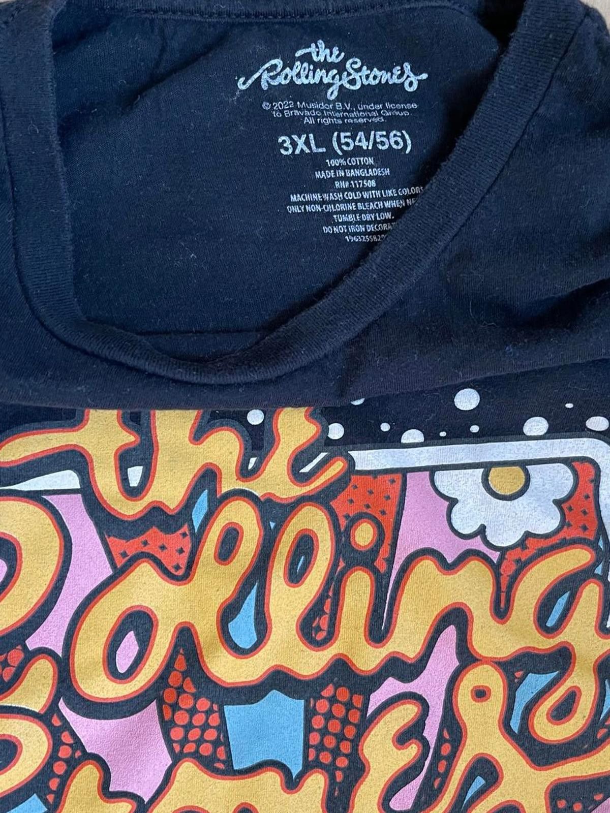 The Rolling Stones Rolling Stones Short Sleeve T-Shirt Mens 3XL Graphic Black Size US XXL / EU 58 / 5 - 3 Thumbnail
