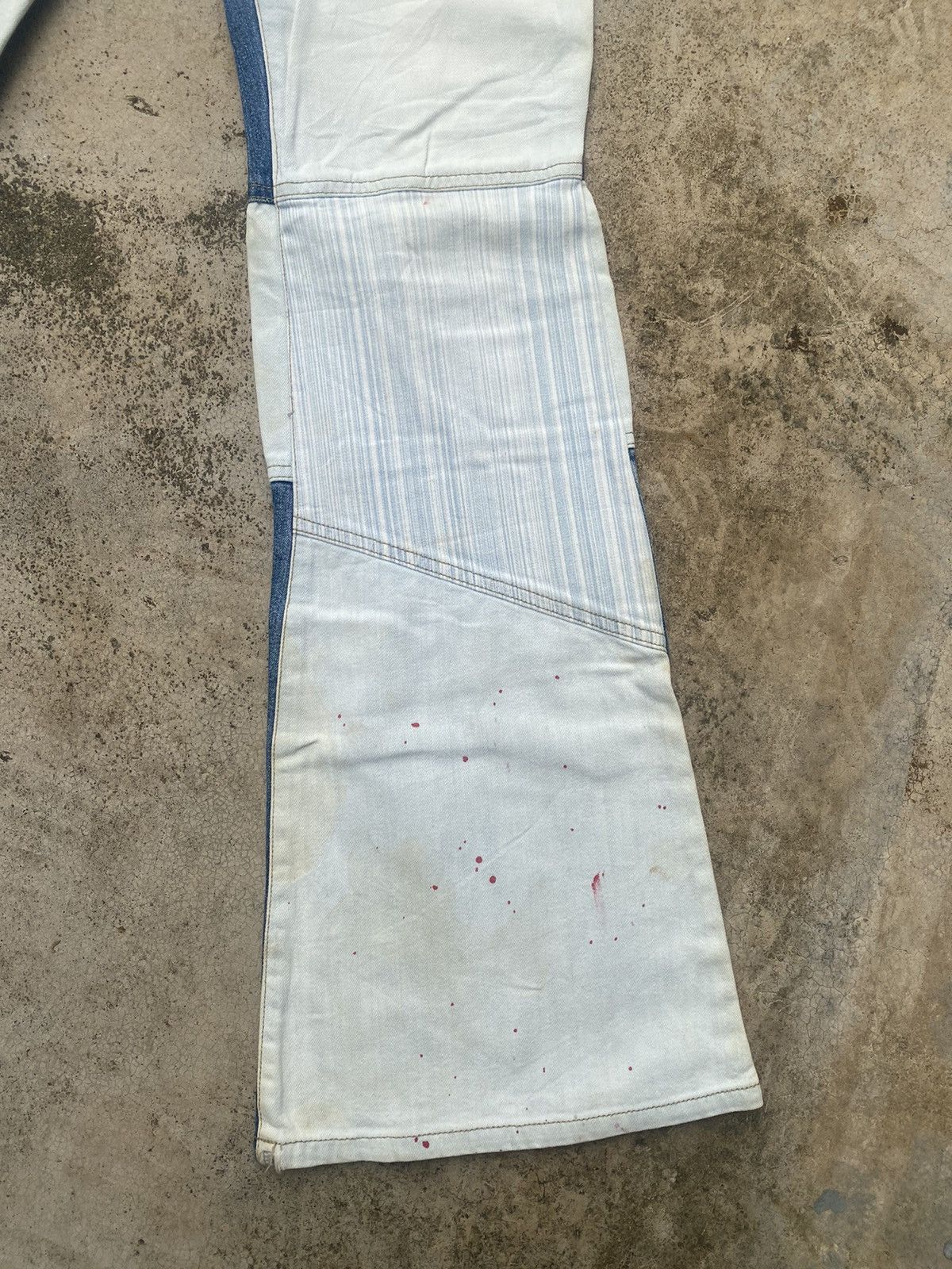 If Six Was Nine × Japanese Brand Flare Jeans Oririn Hagi Painted Size US 29 - 5 Thumbnail