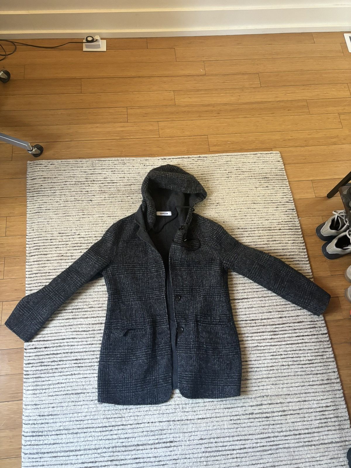 THAKOON Thakoon Wool Blend Hooded Coat - Size L Size L / US 10 / IT 46 - 8 Thumbnail