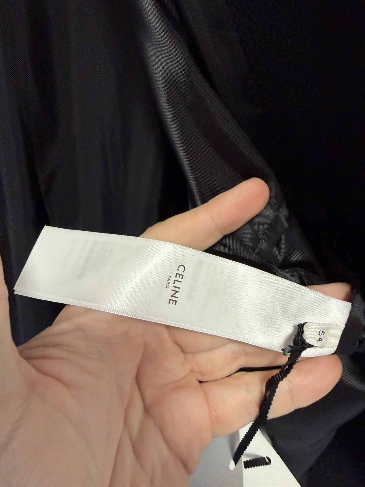 Celine NEW - FW21 Black C Patch Leather Sleeve Wool Teddy 54 Size US L / EU 52-54 / 3 - 16 Thumbnail