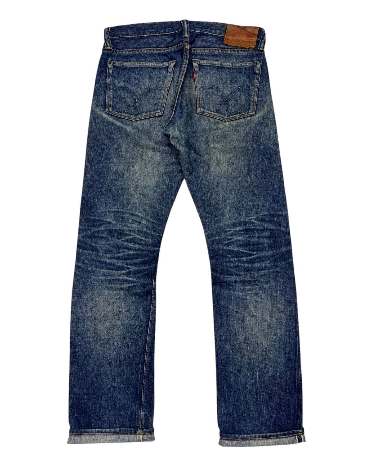 Full Count & Co. 🔥FULL COUNT SELVEDGE BLUE DISTRESSED DENIM JEANS Size US 30 / EU 46 - 4 Thumbnail