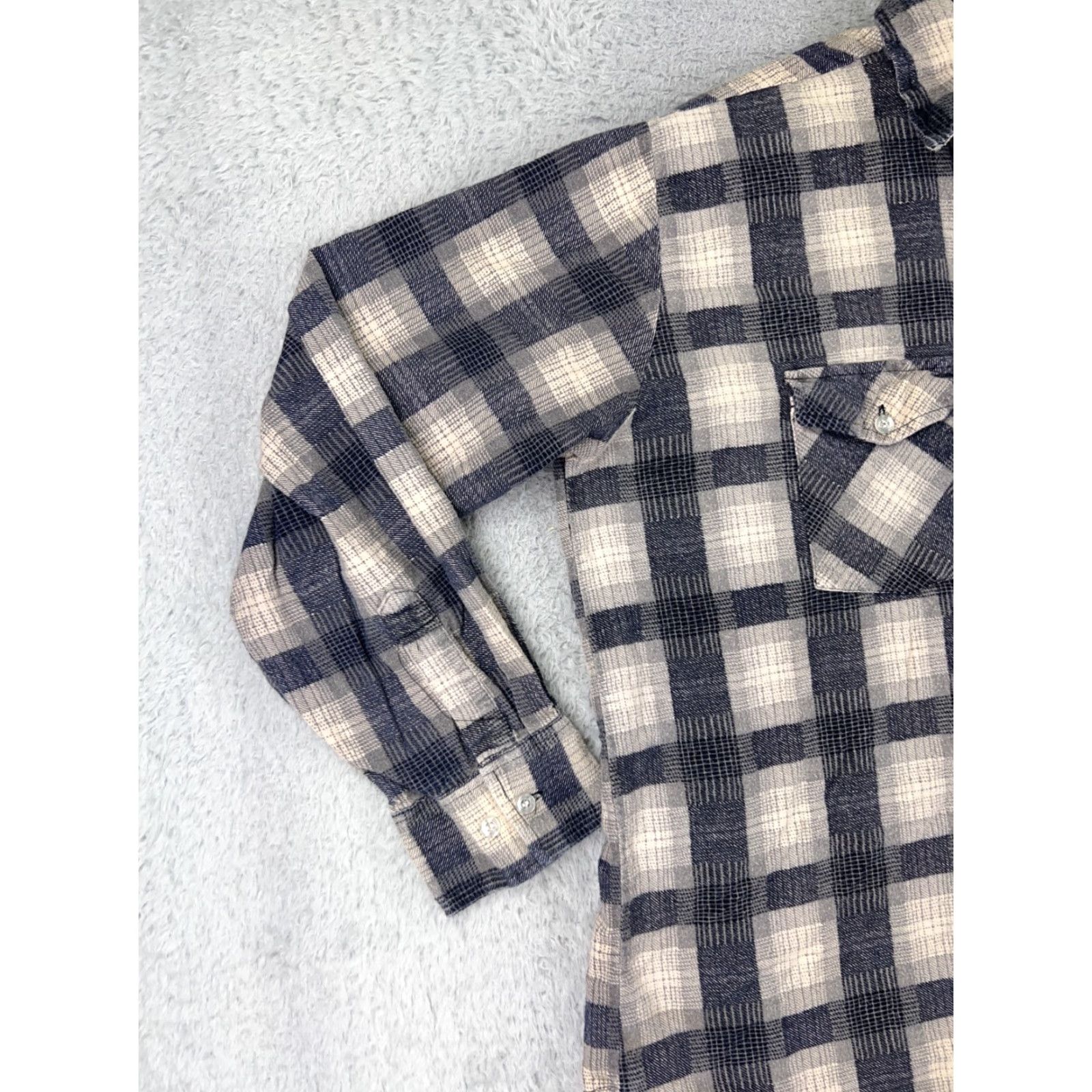 Lumberjack Lumber Jack Shirt Mens 2XL Gray Plaid Flannel 100% Cotton Pockets Button-Up Casual Western Size US XXL / EU 58 / 5 - 5 Thumbnail