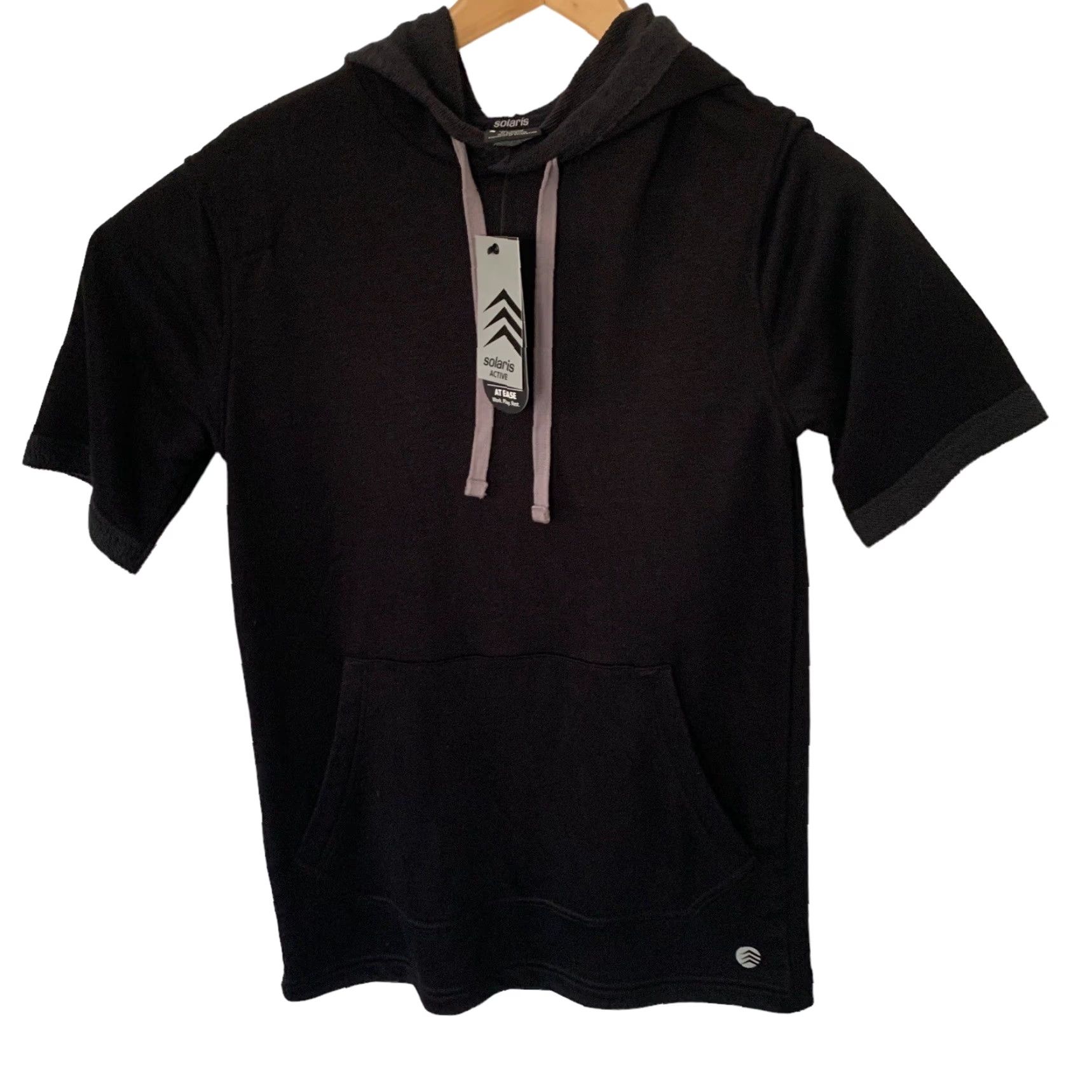 Vintage Solaris Hooded Pullover Mens S Black Hoodie Sweatshirt Pullover Logo Breathable Reflective French Terry Size US S / EU 44-46 / 1 - 7 Thumbnail