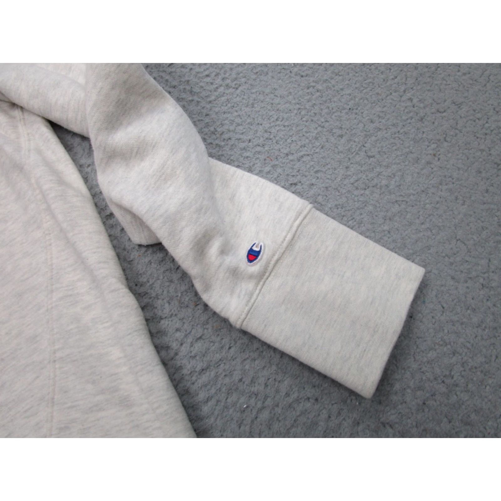 Champion Champion Hoodie Mens Large Gray Pullover Sports Graphic Print Pockets Hooded Logo Embroidered Squared Stain Size US L / EU 52-54 / 3 - 3 Thumbnail