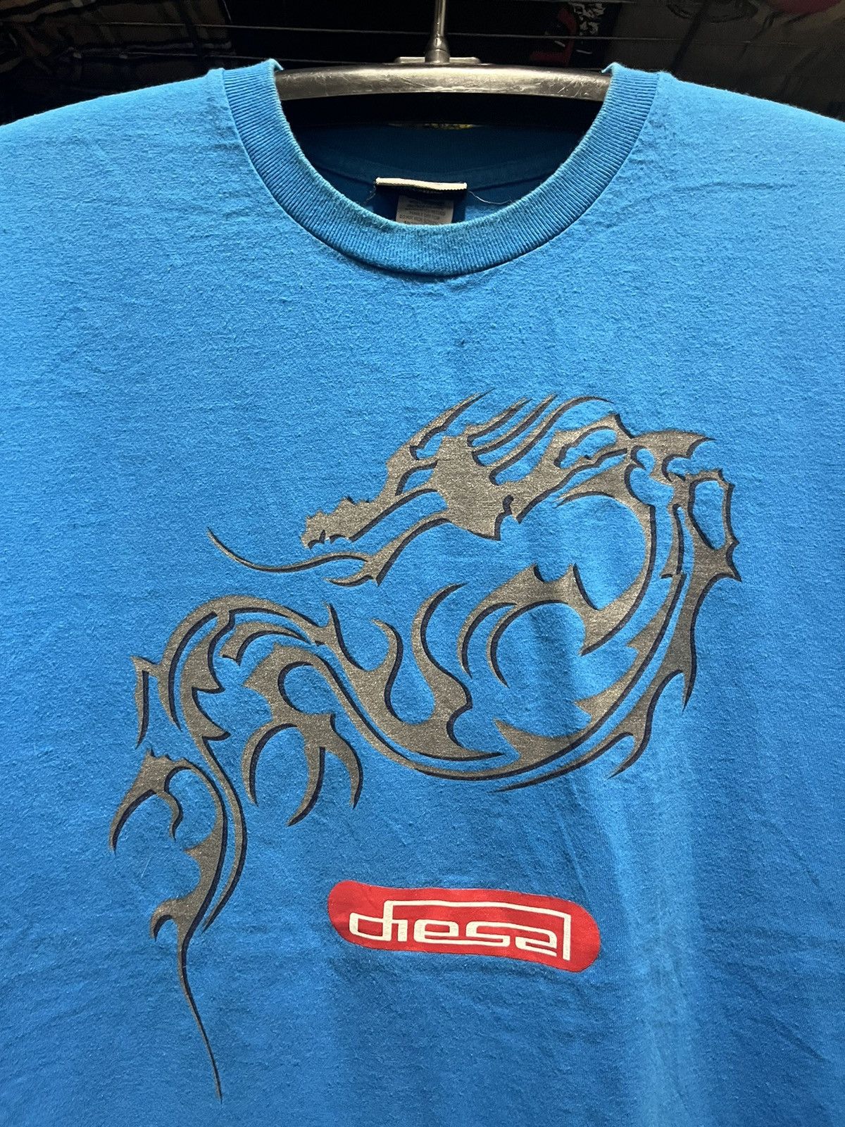 Diesel Diesel Original Dragon Neo Tribal Tee Y2K Size US XL / EU 56 / 4 - 3 Thumbnail