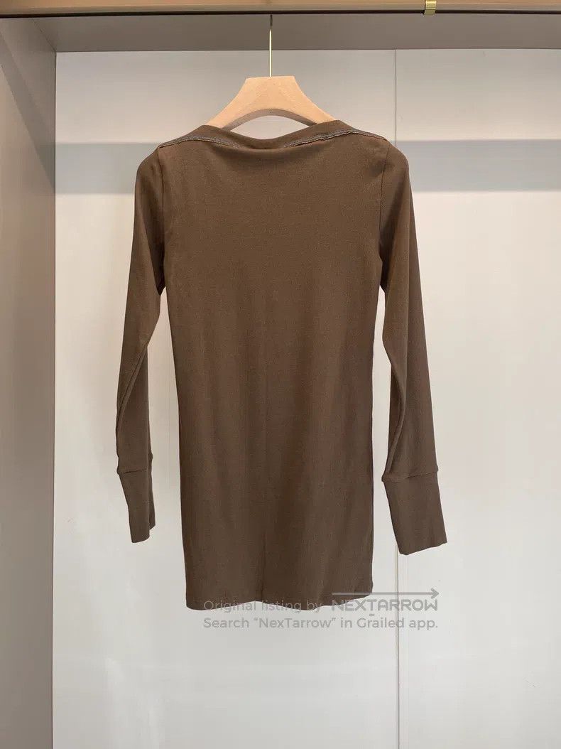 Brunello Cucinelli Brunello Cucinelli Caramel Cotton T-shirt Size M / US 6-8 / IT 42-44 - 2 Thumbnail