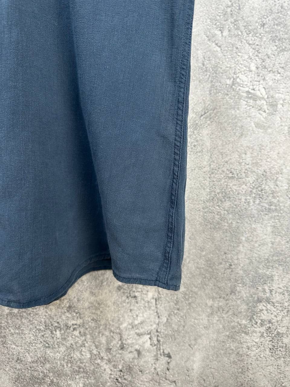 Moschino Moschino Jeans Pure Linen Button Shirt Navy Short Sleeve Size US XL / EU 56 / 4 - 8 Thumbnail