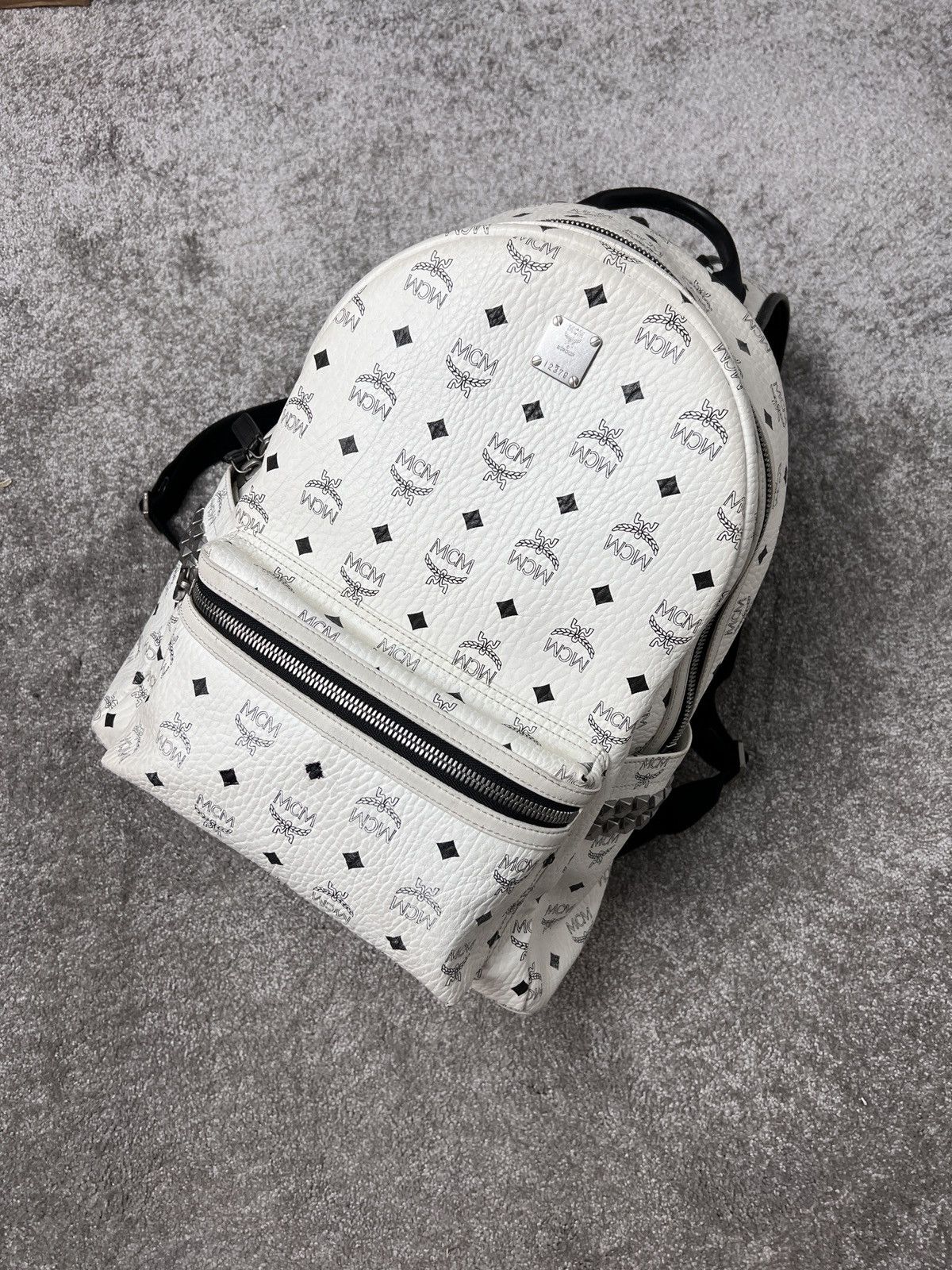 MCM MCM White Backpack Large Size ONE SIZE - 1 Thumbnail