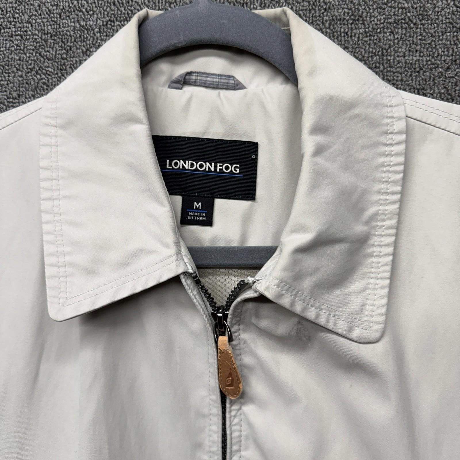 London Fog London Fog Men’s M Beige/Ivory Full Zip Bomber Golf Grandpa Size US M / EU 48-50 / 2 - 4 Thumbnail