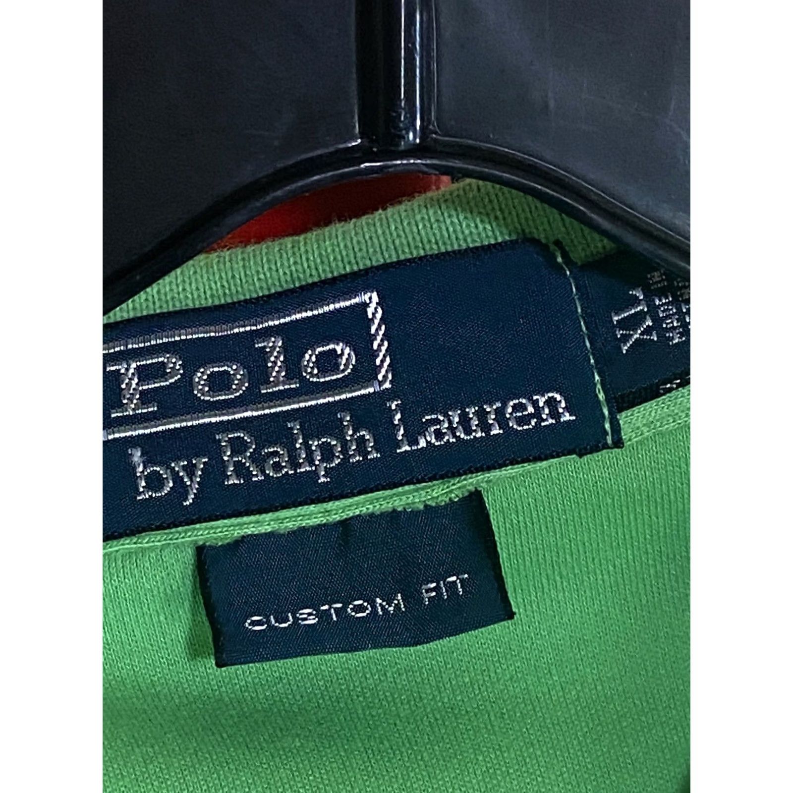 Ralph Lauren Polo Shirt XL Polo Ralph Lauren Poly Green Orange POLO SHIRT XL Custom Fit Mens Size US XL / EU 56 / 4 - 6 Thumbnail