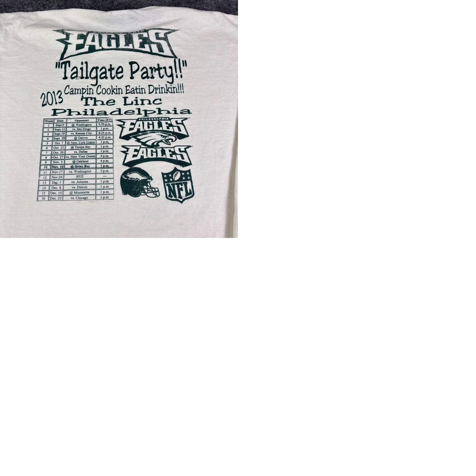 Delta VINTAGE Philadelphia Eagles Shirt Mens 2XL White 2013 Chip Kelly Long Sleeve Size US XXL / EU 58 / 5 - 9 Thumbnail