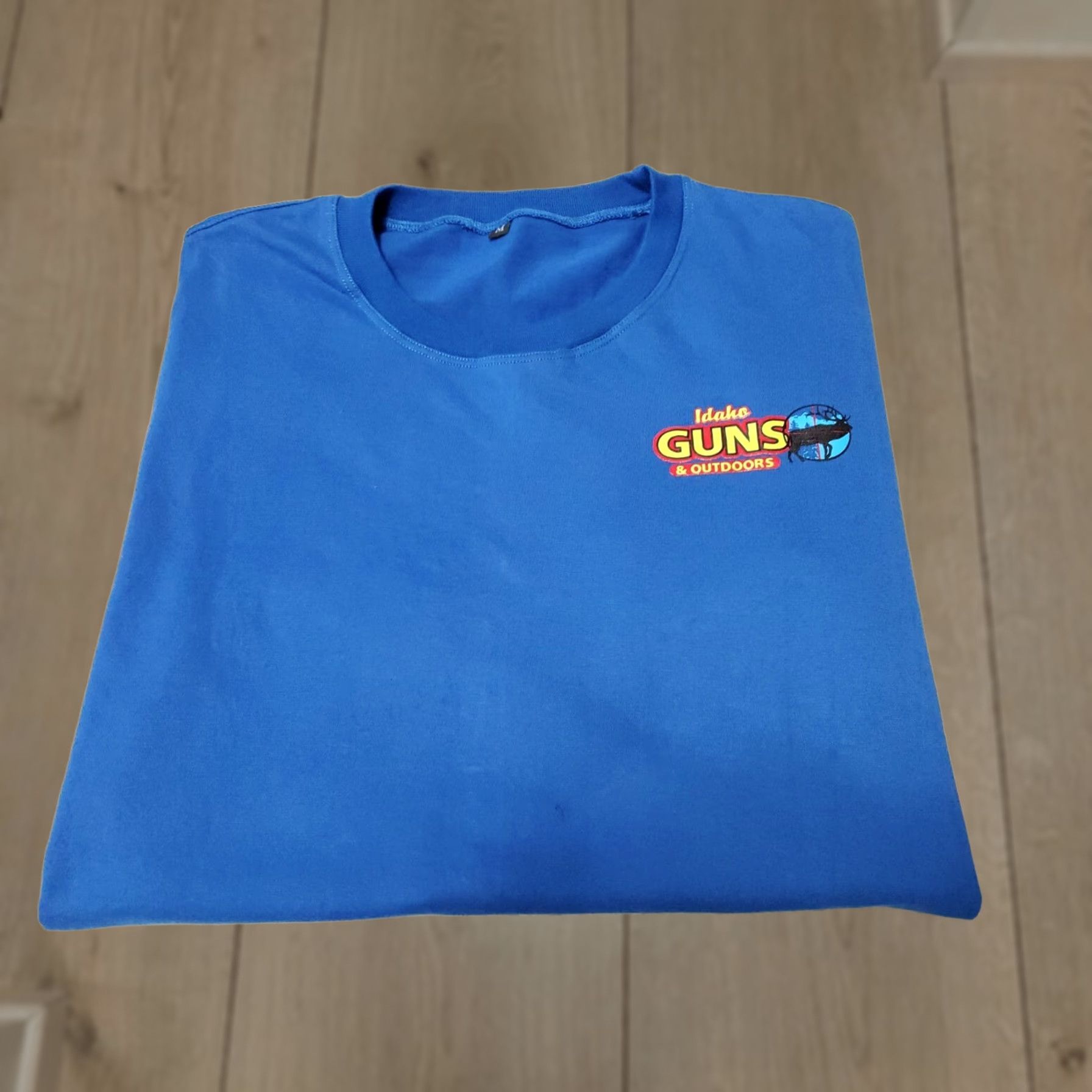 Vintage Idaho Guns & Outdoors "Not Legal in California" Blue T-Shirt SZ M Size US M / EU 48-50 / 2 - 1 Thumbnail