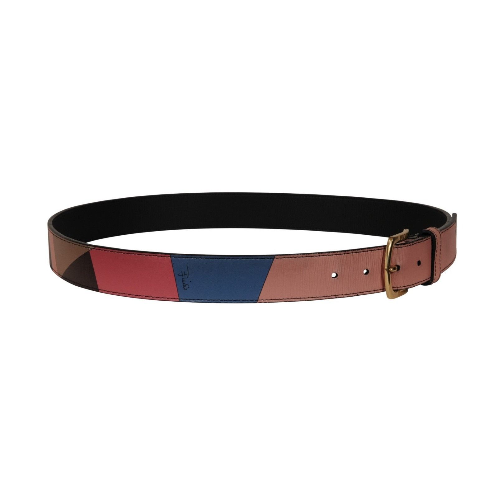 Supreme Emilio Pucci Supreme Logo Leather Belt Dusty Pink Blue Tan Size ONE SIZE - 4 Thumbnail