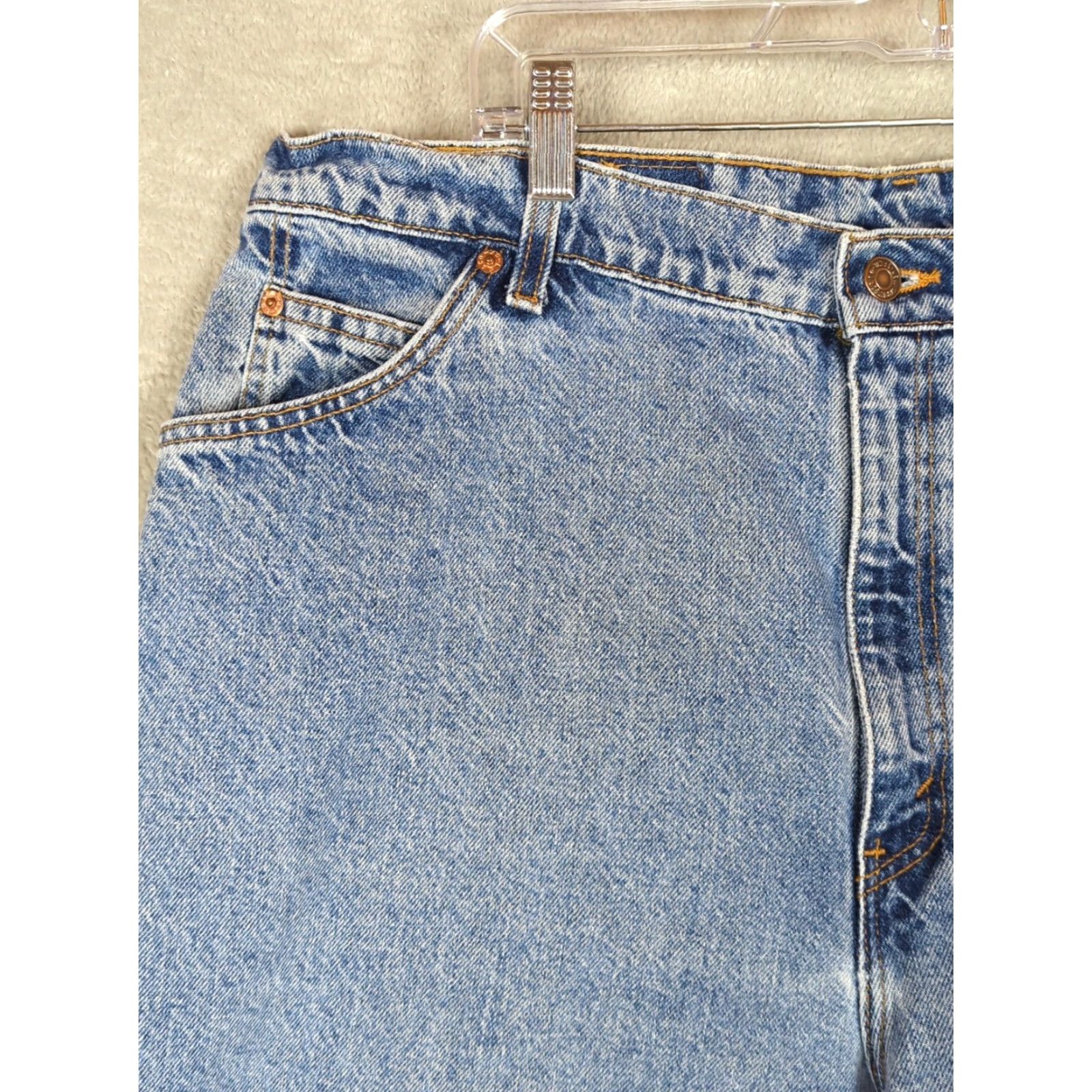 Levi's VINTAGE Levi's 950 Orange Tab Mom Jeans Womens 20 Short High Rise Relaxed Fit Tapered Jeans Blue 90s Womens Size 42" / US 20 - 2 Thumbnail