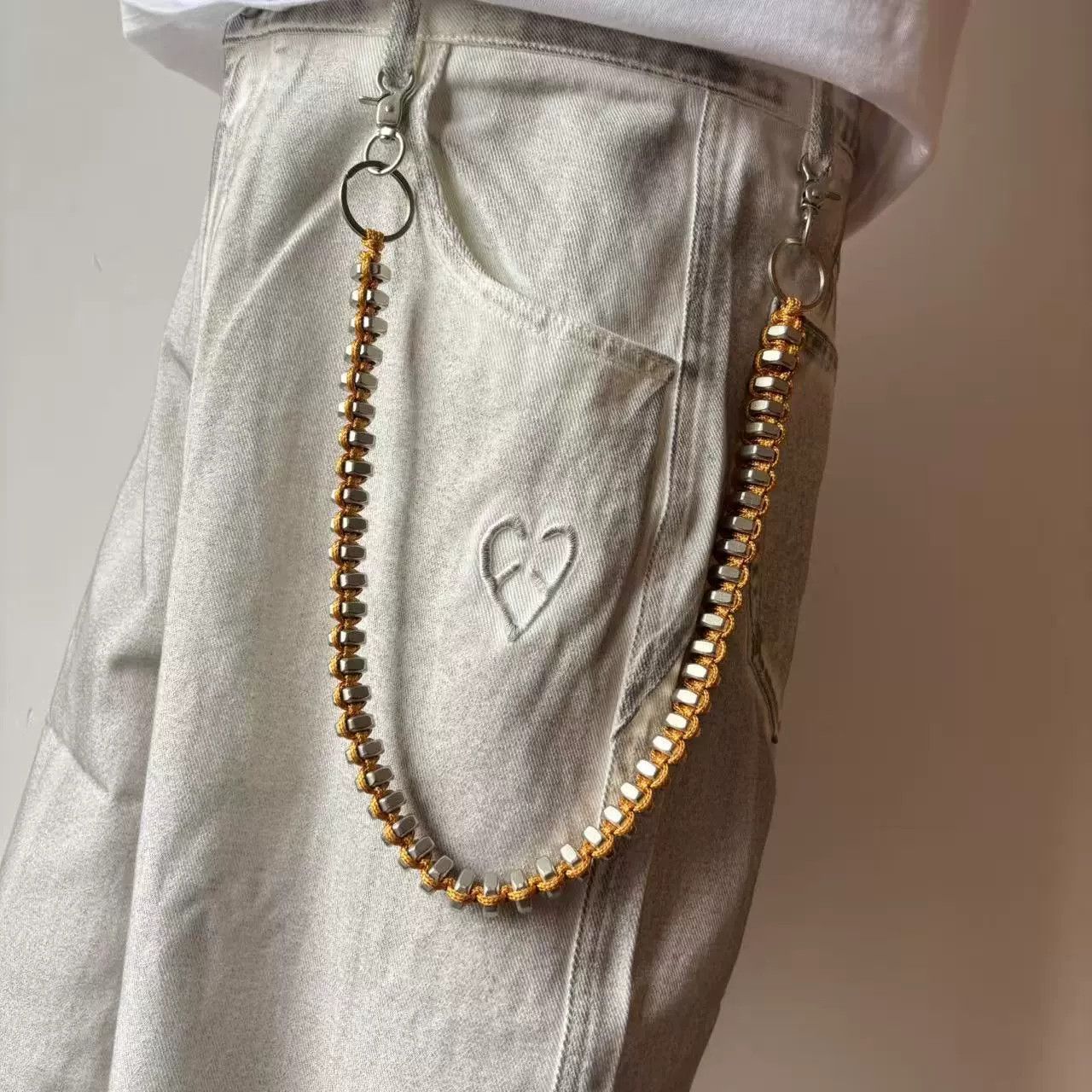 Vintage Retro hip-hop punk style jeans waist chain Size ONE SIZE - 3 Thumbnail