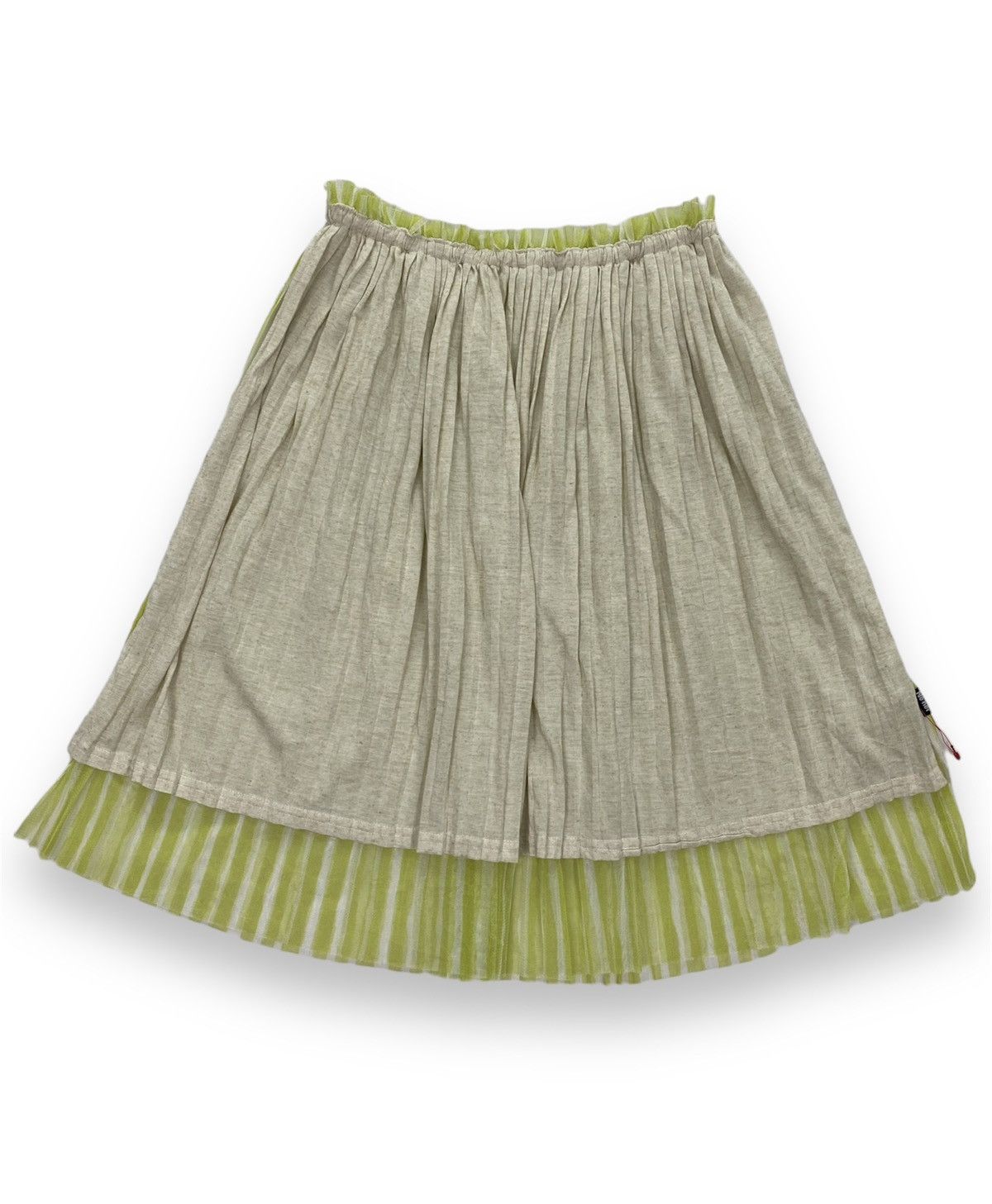 image of Issey Miyake x Issey Miyake Pleats Please Ne-Net Reversible Skirt in Green, Women's (Size 27)