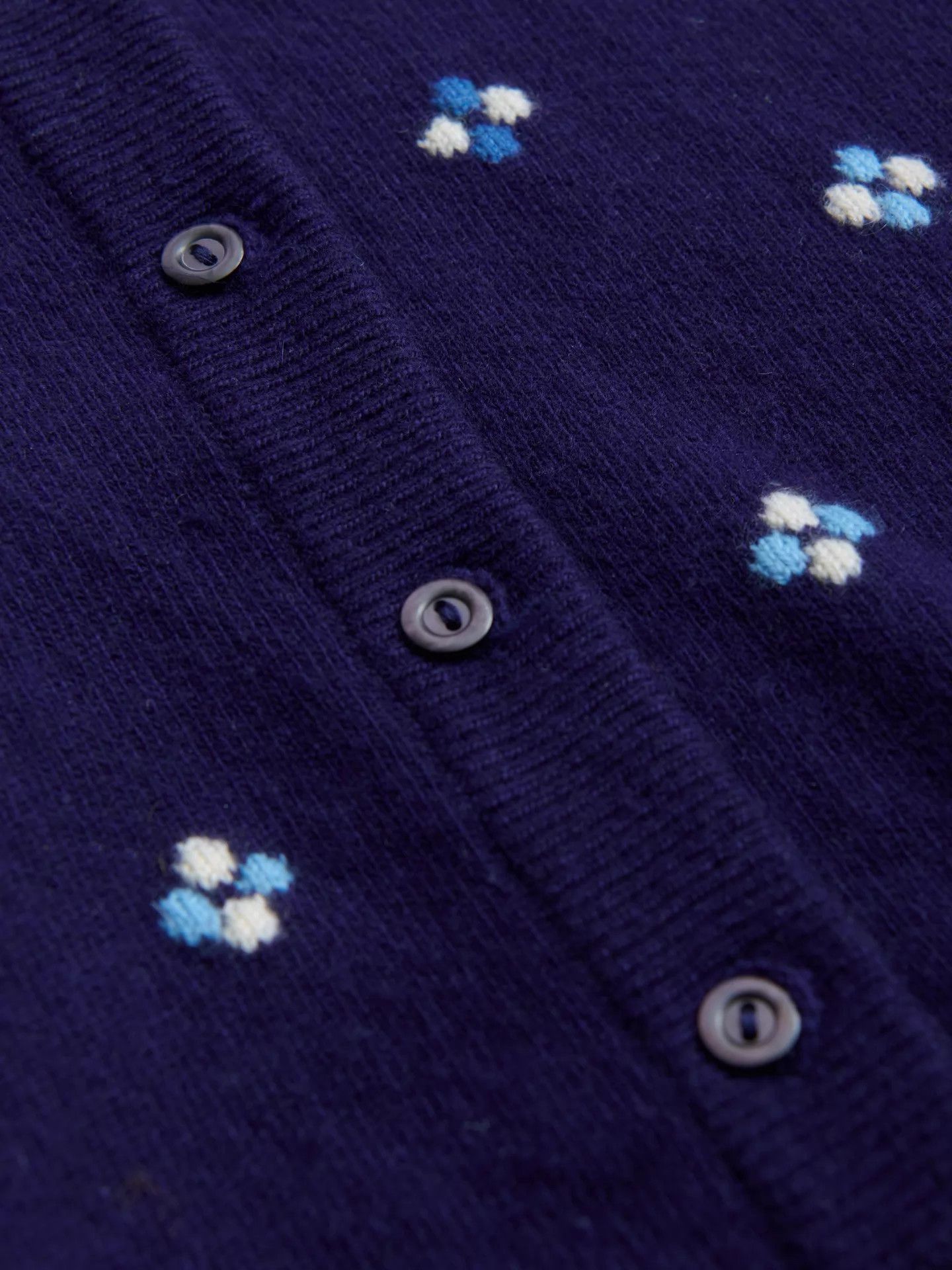 Ballantyne Vintage Ballantyne Navy Floral Cashmere Cardigan Size ONE SIZE - 9 Thumbnail