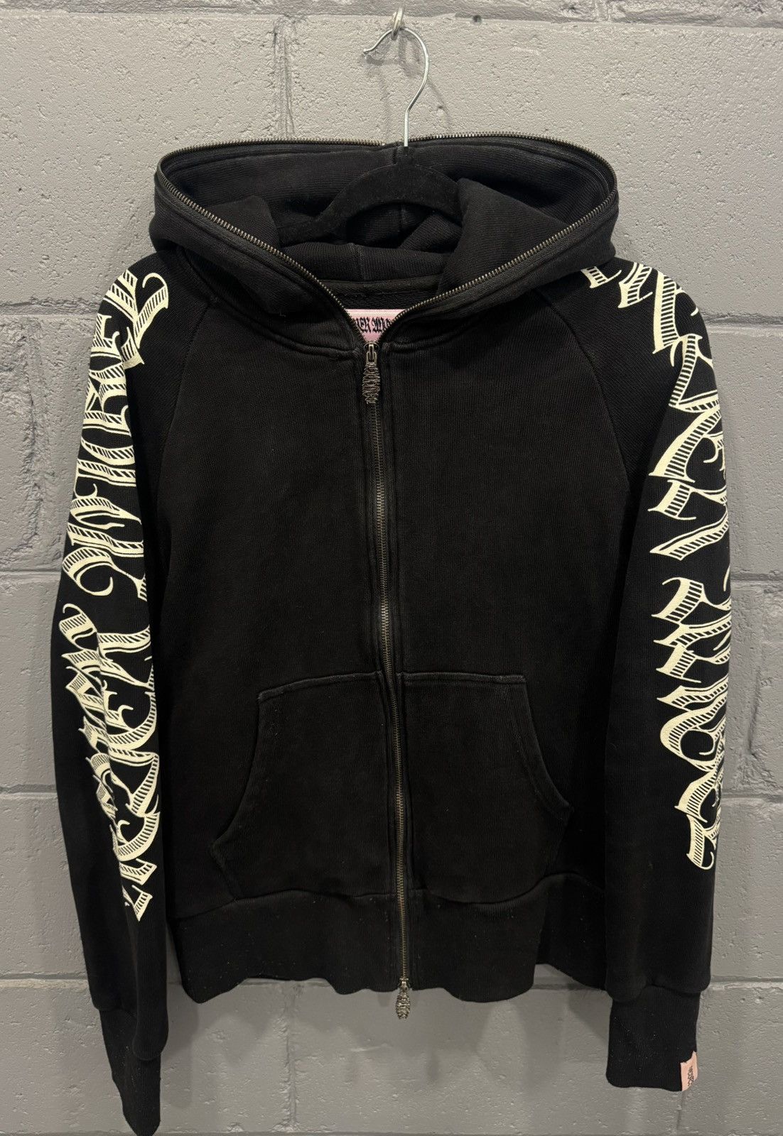 Other Never Angel Logo Full Zip in Washed Black Size US M / EU 48-50 / 2 - 1 Thumbnail