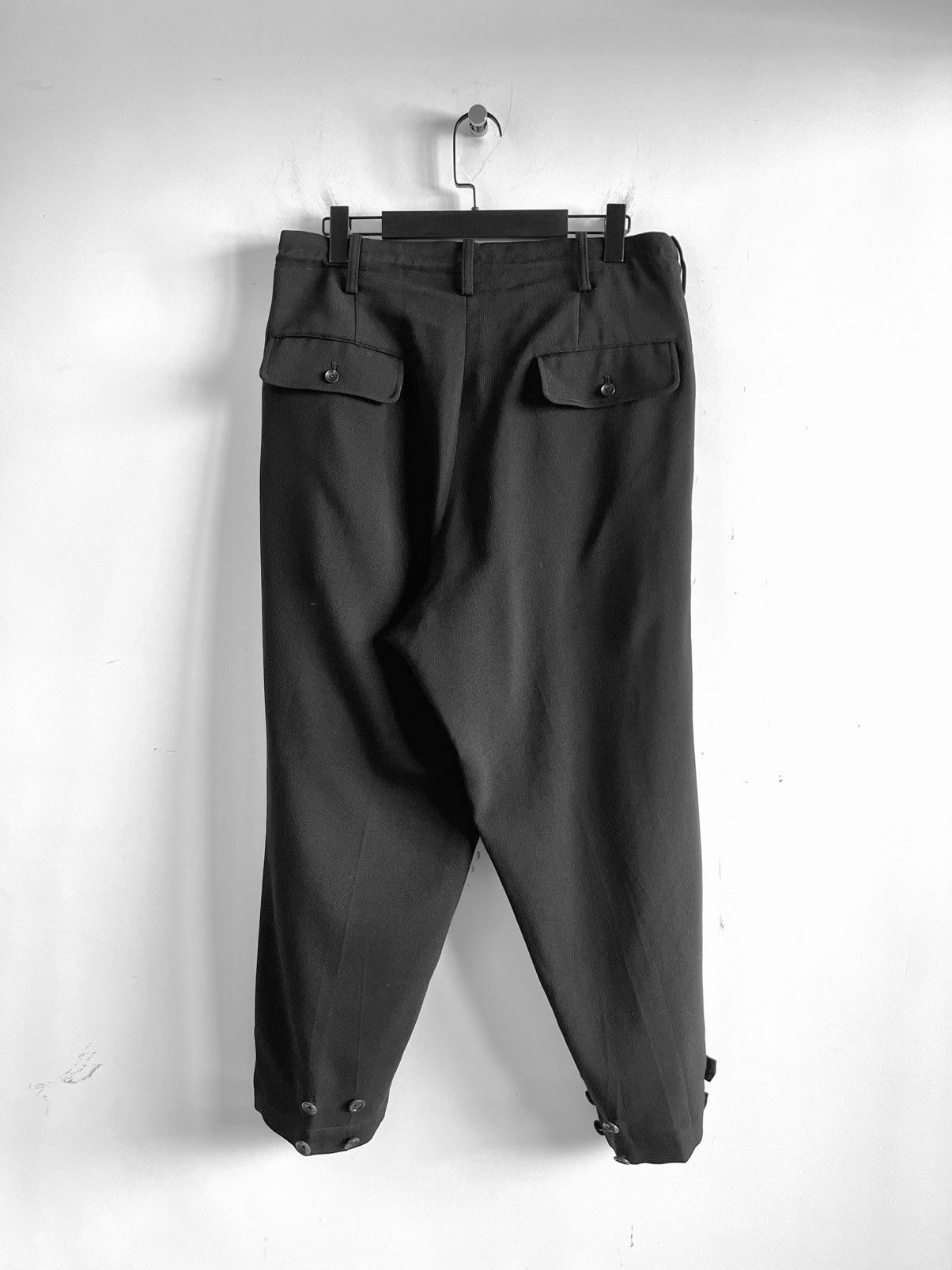Yohji Yamamoto Yohji Yamamoto Pour Homme - Wool 2 Tuck Tab Suspender Pants Size US 30 / EU 46 - 13 Thumbnail