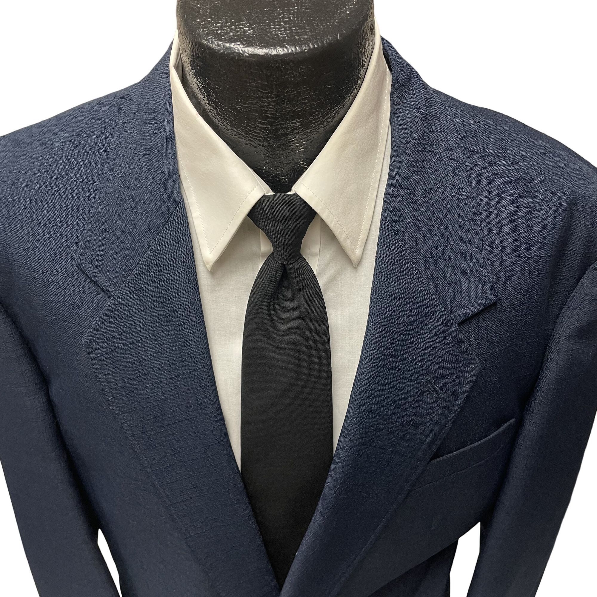 Haband Vtg Haband MOD Sport Coat TEXTURED BLUE Disco Jacket Size 42R - 2 Thumbnail