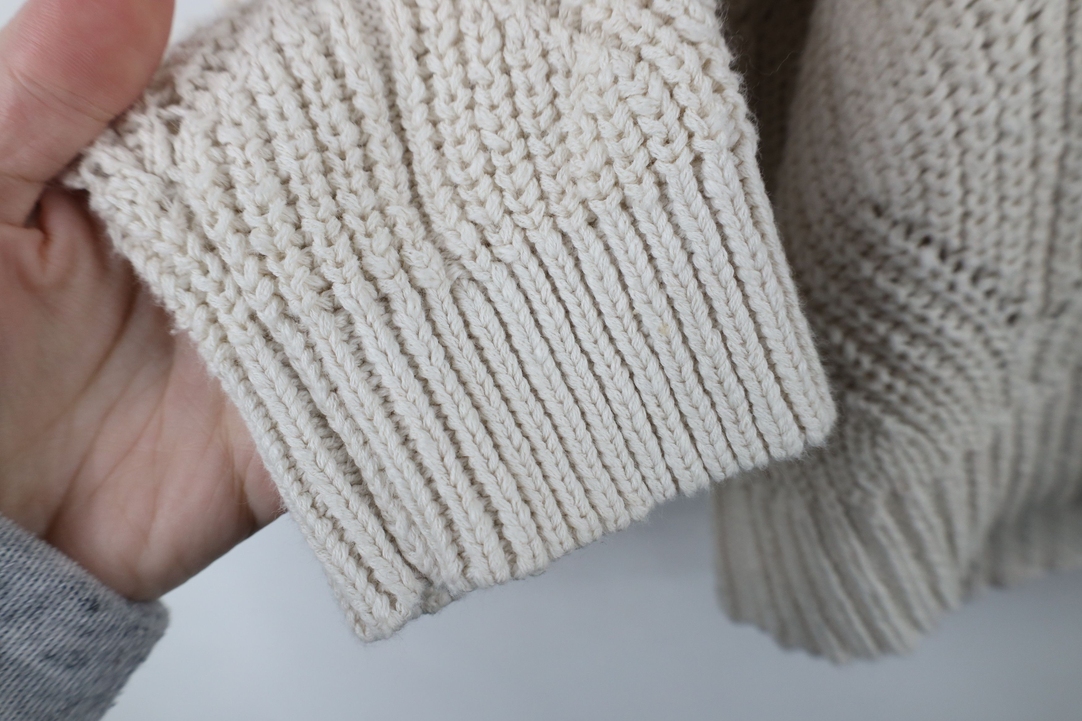 Madewell × Vintage Madewell Cotton Knit Hillview Cardigan Sweater Beige Size M / US 6-8 / IT 42-44 - 9 Thumbnail