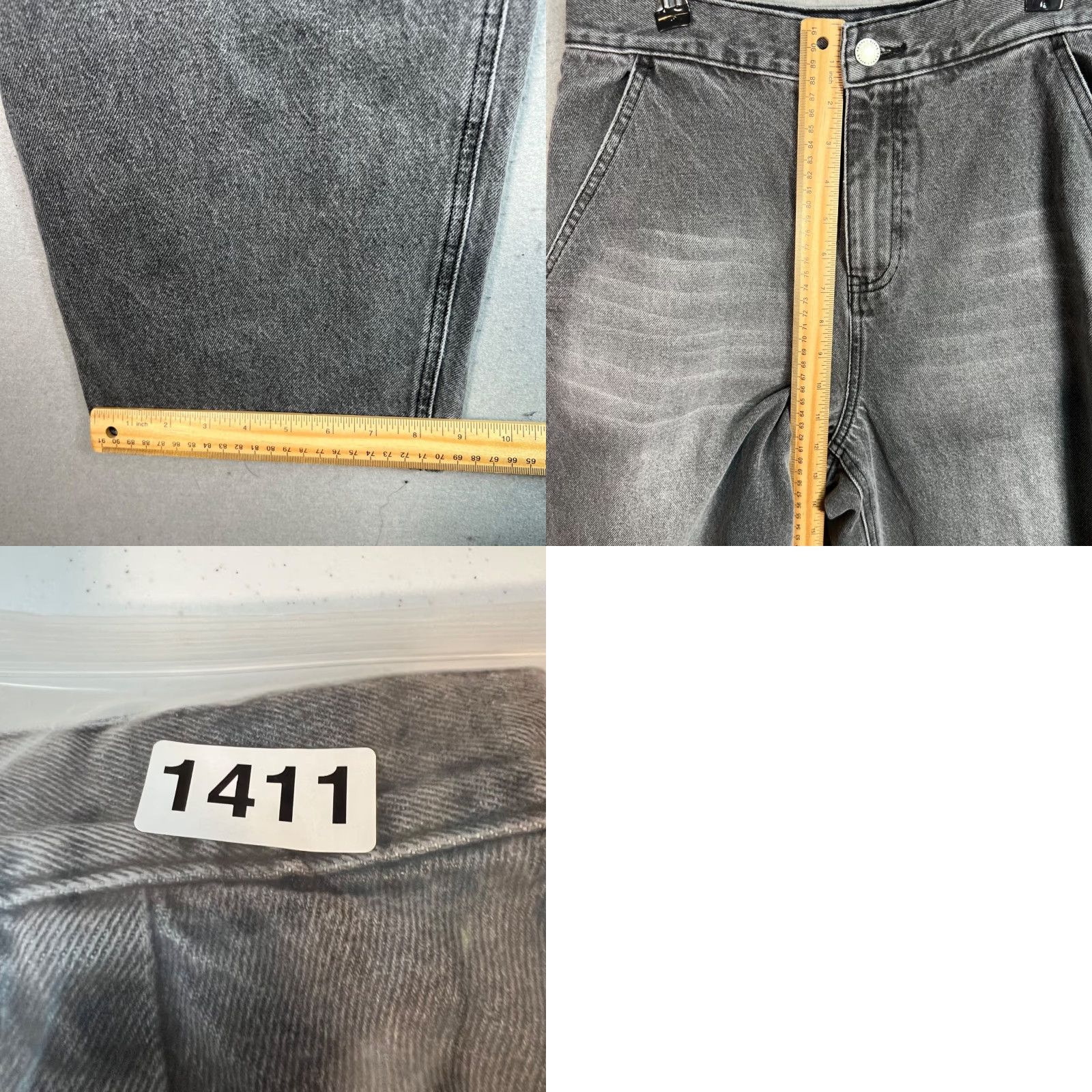 Vintage Basin + Range Jeans Womens Grey High-Waisted Straight-Leg Size 28 28 Inseam 31 Denim Cotton 5-Pocket Vintage No Size 28" / US 6 / IT 42 - 8 Thumbnail
