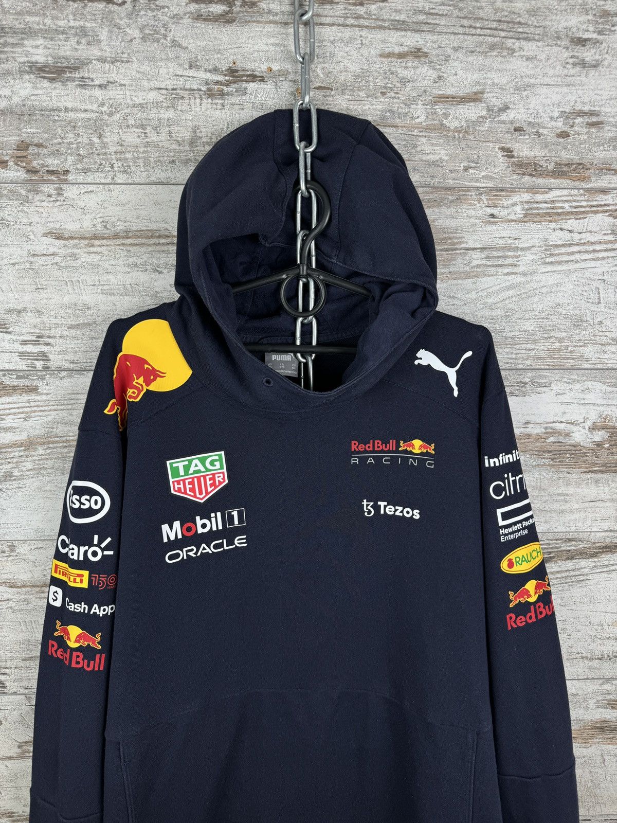 Puma × Red Bull Mens Vintage Puma Red Bull racing hoodie Mobil 1