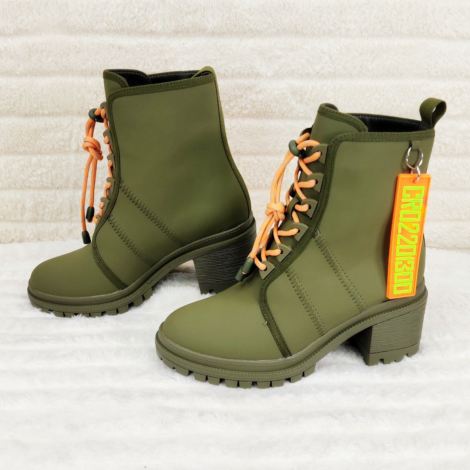 Other Stellar Olive Orange Water Resistant Combat Boots Brand New Size US 10 / IT 40 - 5 Thumbnail
