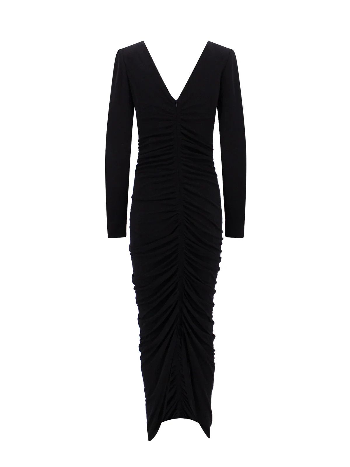 Givenchy o1w1db10325 Long Ruched Dress in Black Size M / US 6-8 / IT 42-44 - 2 Thumbnail