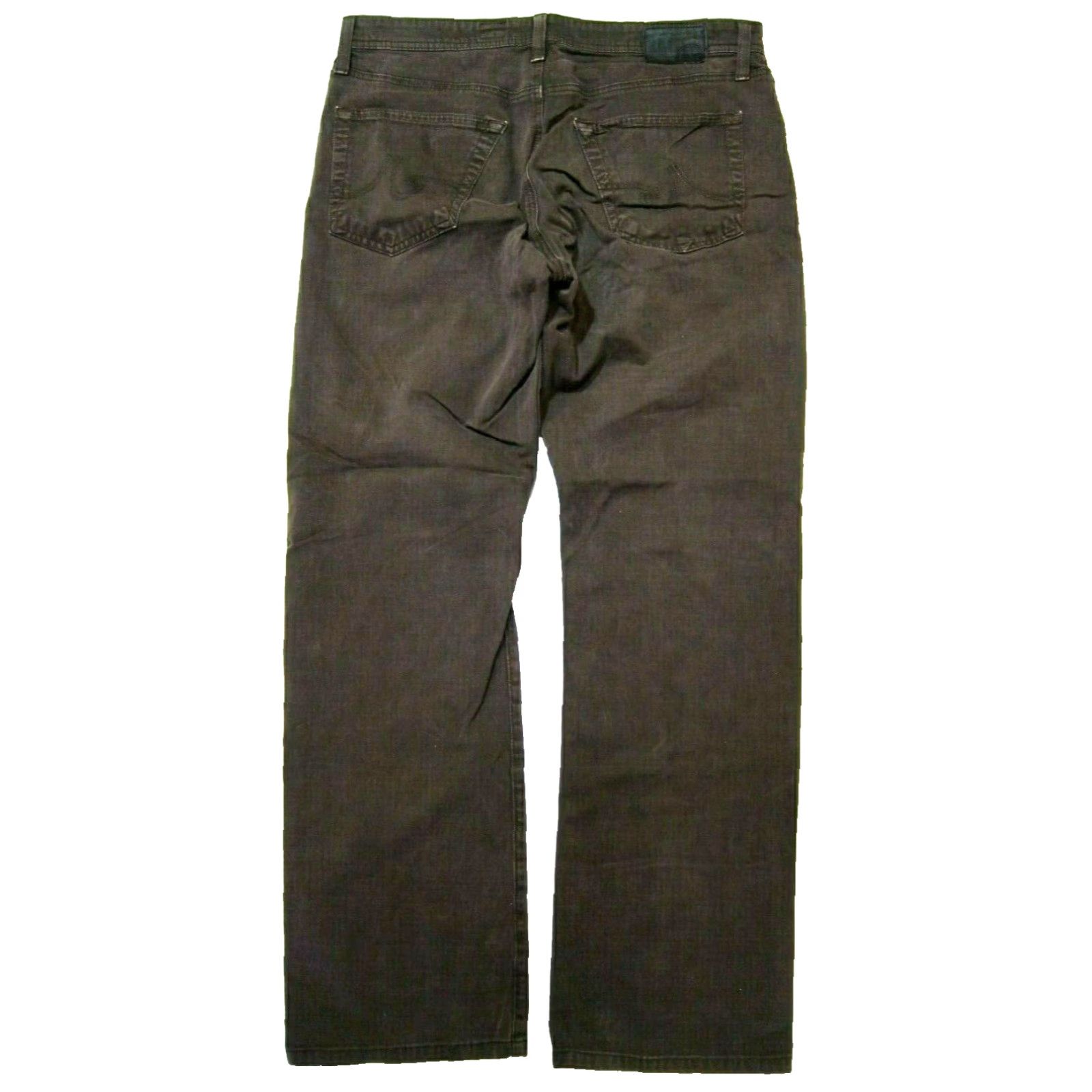 Vintage AG Adriano Goldschmied The Protege Straight Leg Brown Cotton Stretch Pant Men 34X31 Size US 34 / EU 50 - 2 Thumbnail