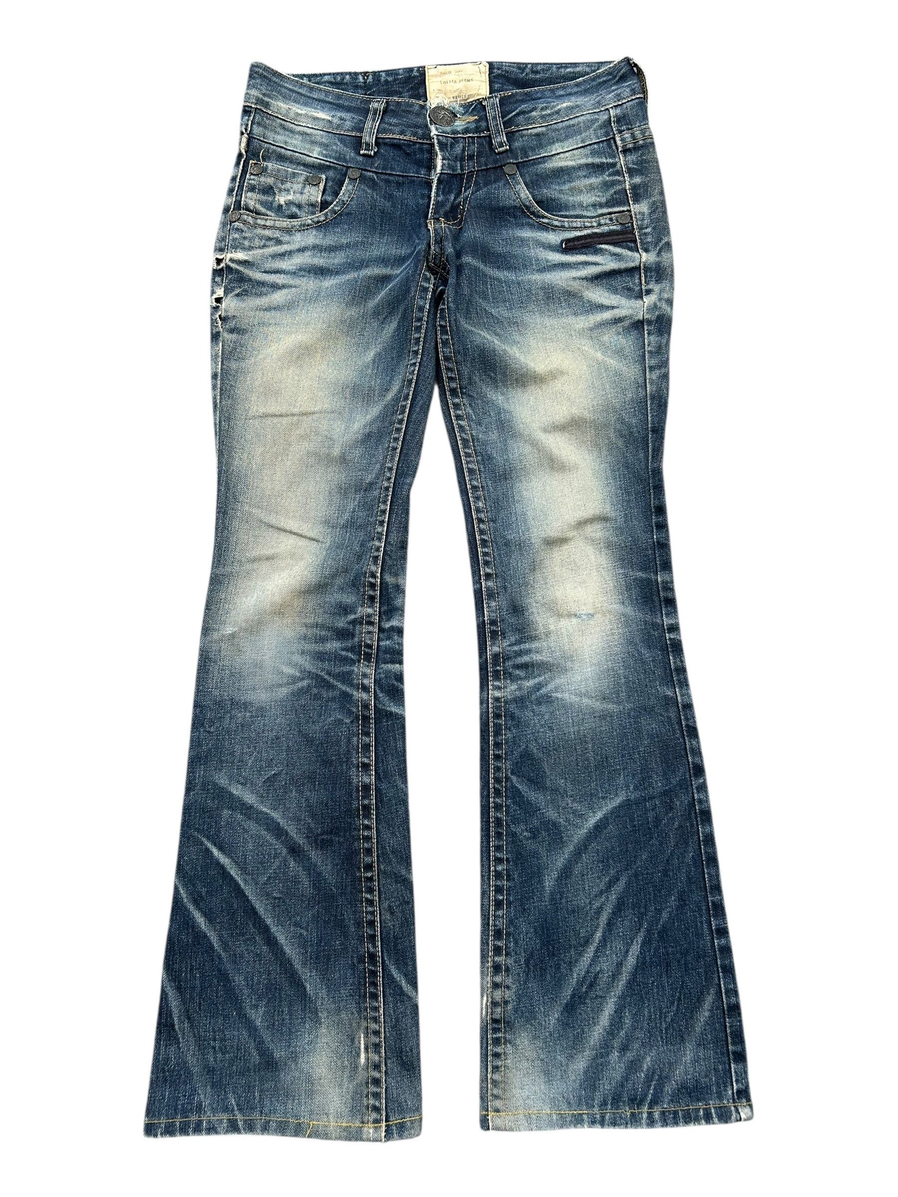 Japanese Brand × Kapital × Vintage Flare Lolita Male Japanese Punk Bondage Denim Jeans Size US 29 - 8 Thumbnail
