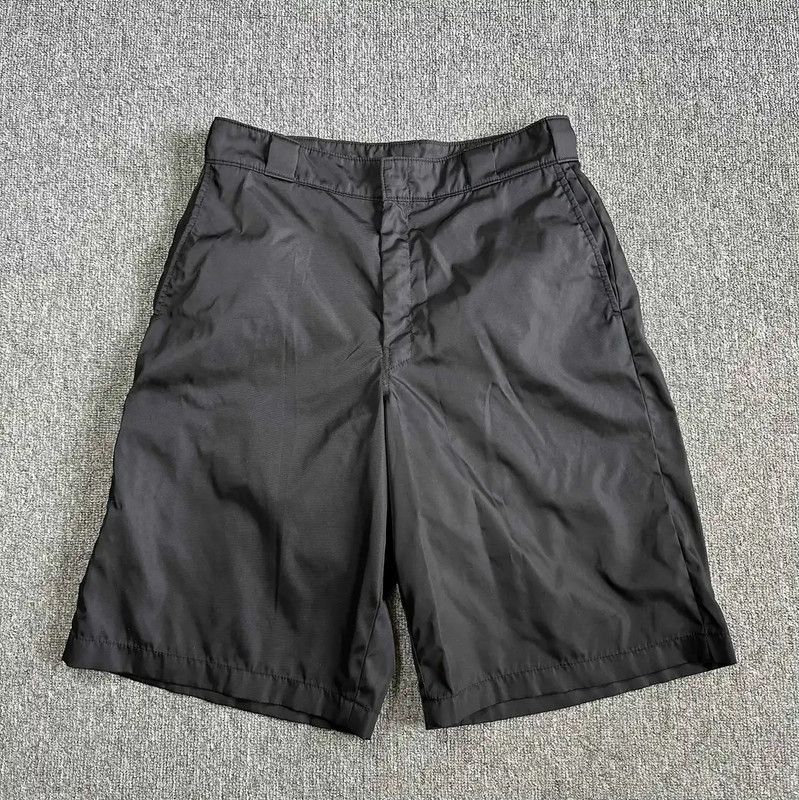 Prada Black Polyester Logo Men's Shorts